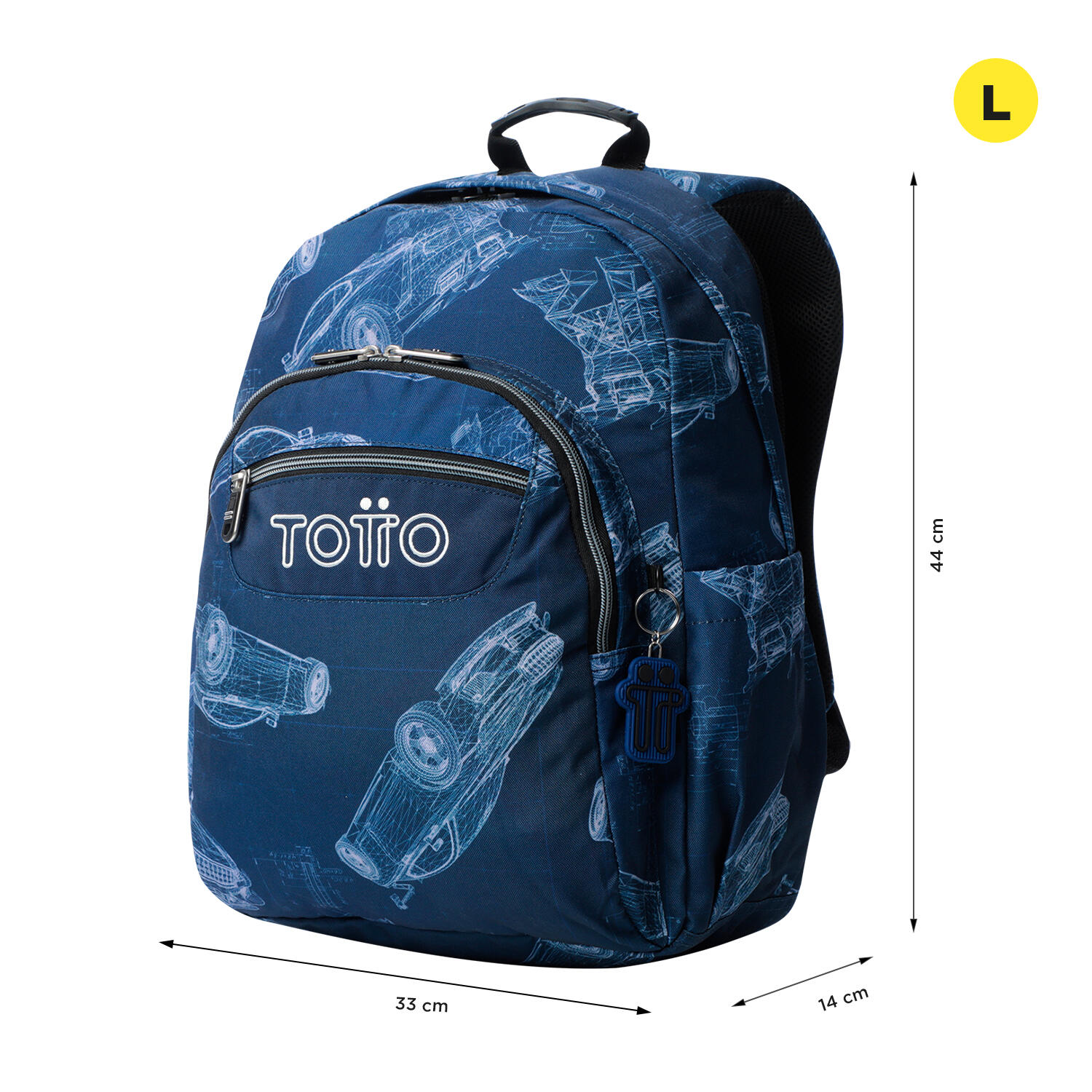 Totto Mochila escolar Acuareles Blueprint Poliéster 33 x 44 x 14 cm 2/5