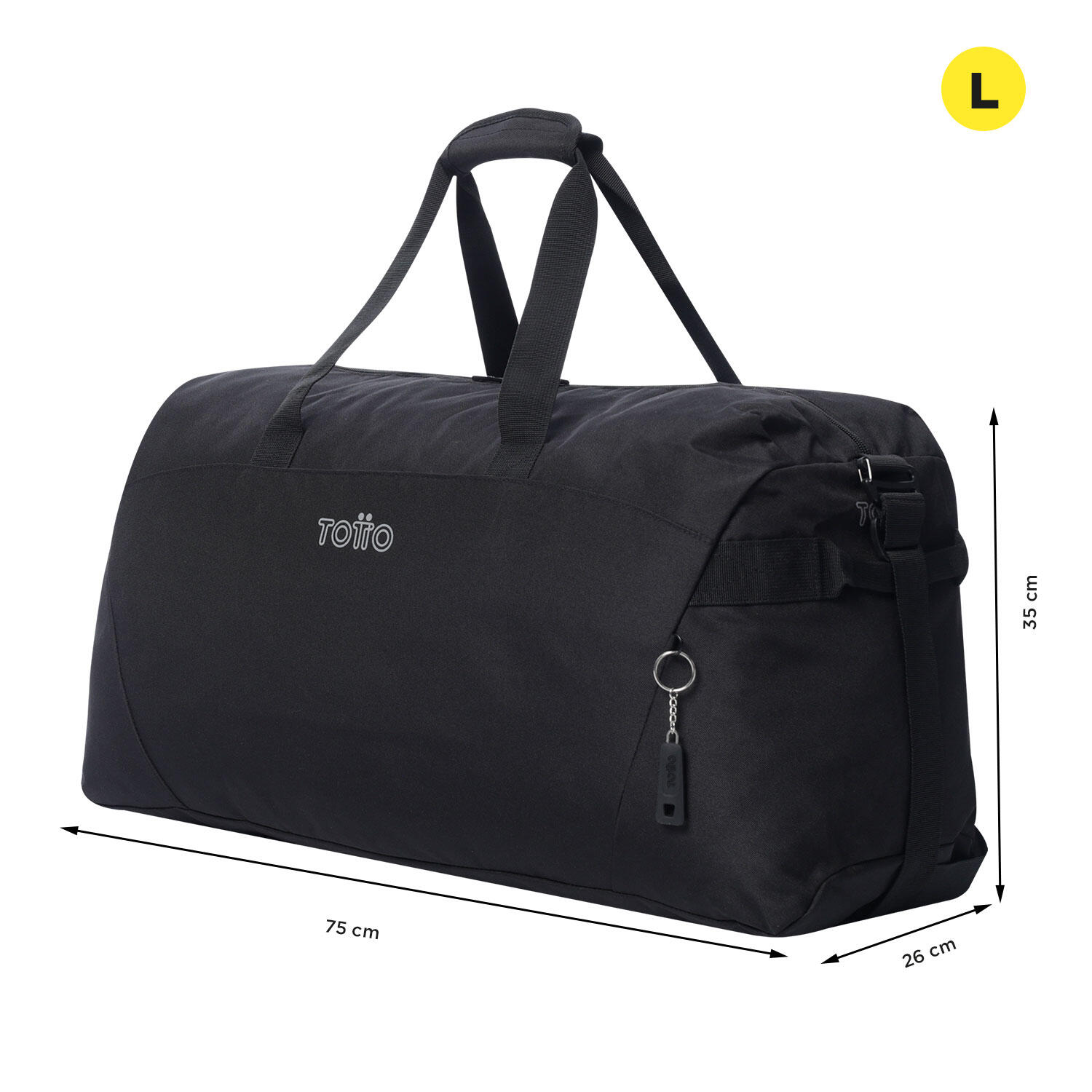 Totto Bolsa deporte Active Pro Negro Poliéster 75 x 35 x 26 cm 2/4