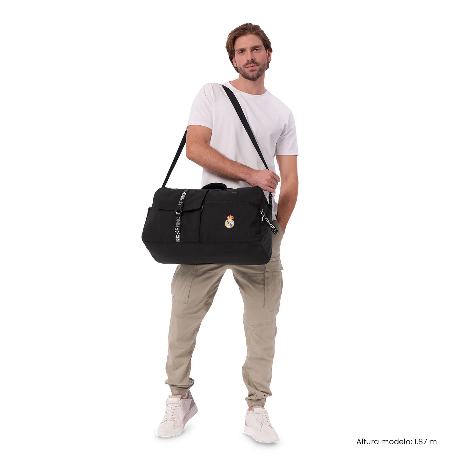 Totto Bolsa deporte Real Madrid Negro Poliuretano 51 x 28.5 x 21 cm 3/5