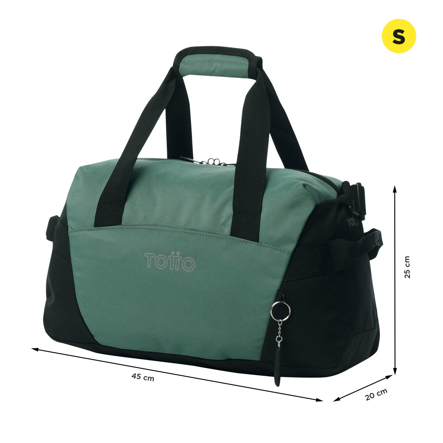 Totto Bolsa deporte Active Pro Silver Pine Poliéster reciclado 45 x 25 x 20 cm 3/5