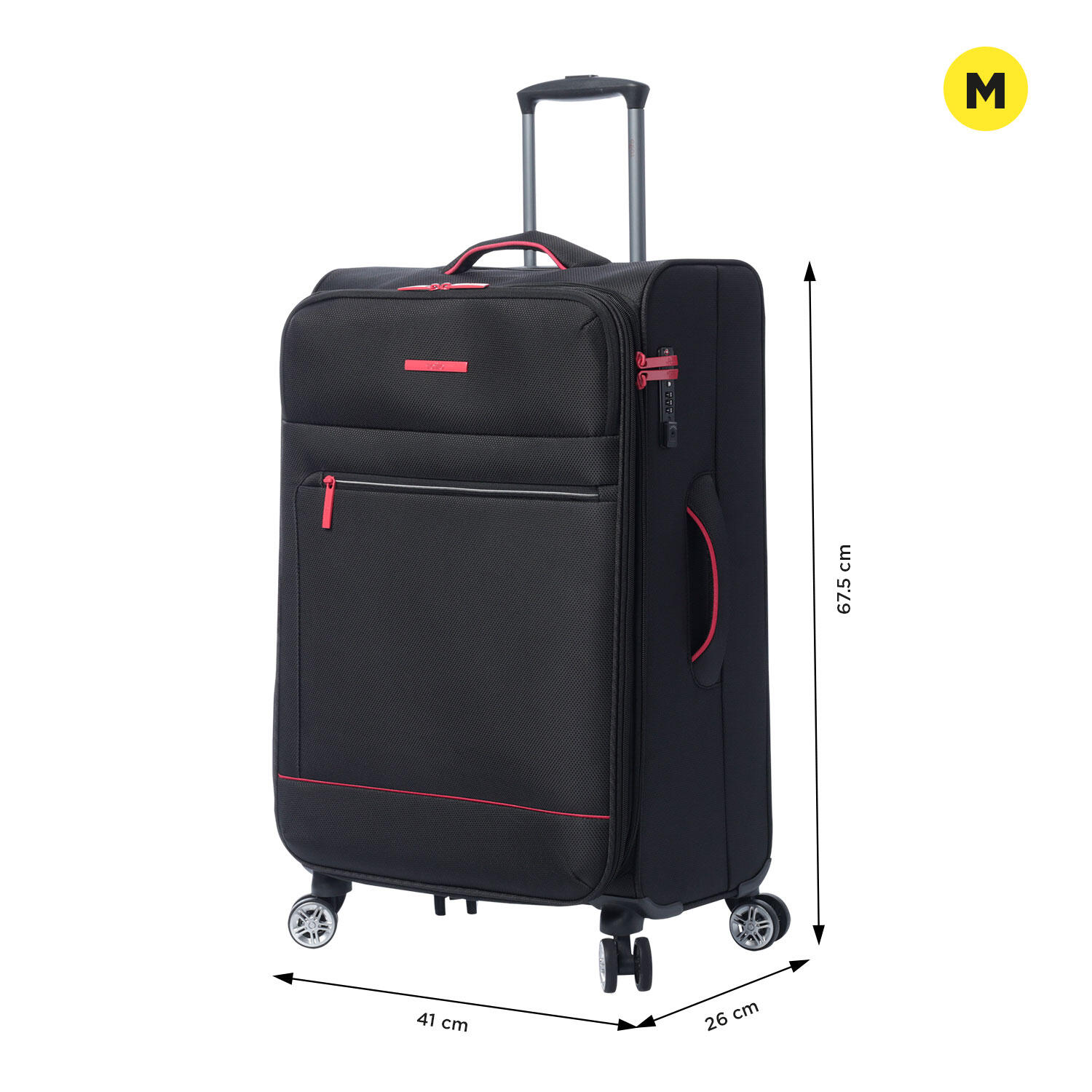 Totto Maleta mediana Liviana Negro Poliéster 41 x67.5 x26 cm 2/5