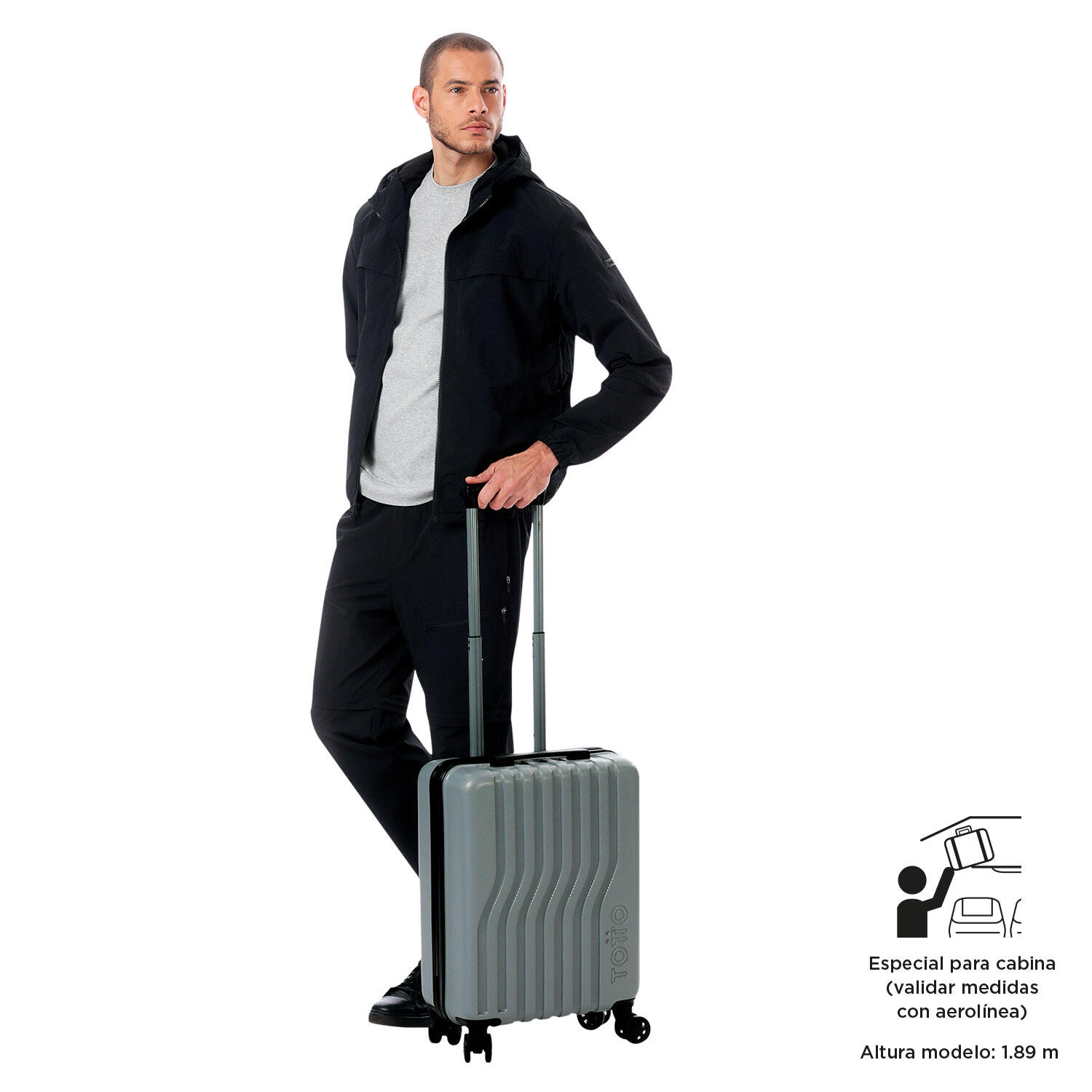 Totto Maleta de cabina Nomad Monument Acrilonitrilo 40 x 56.5 x 23 cm 2/5