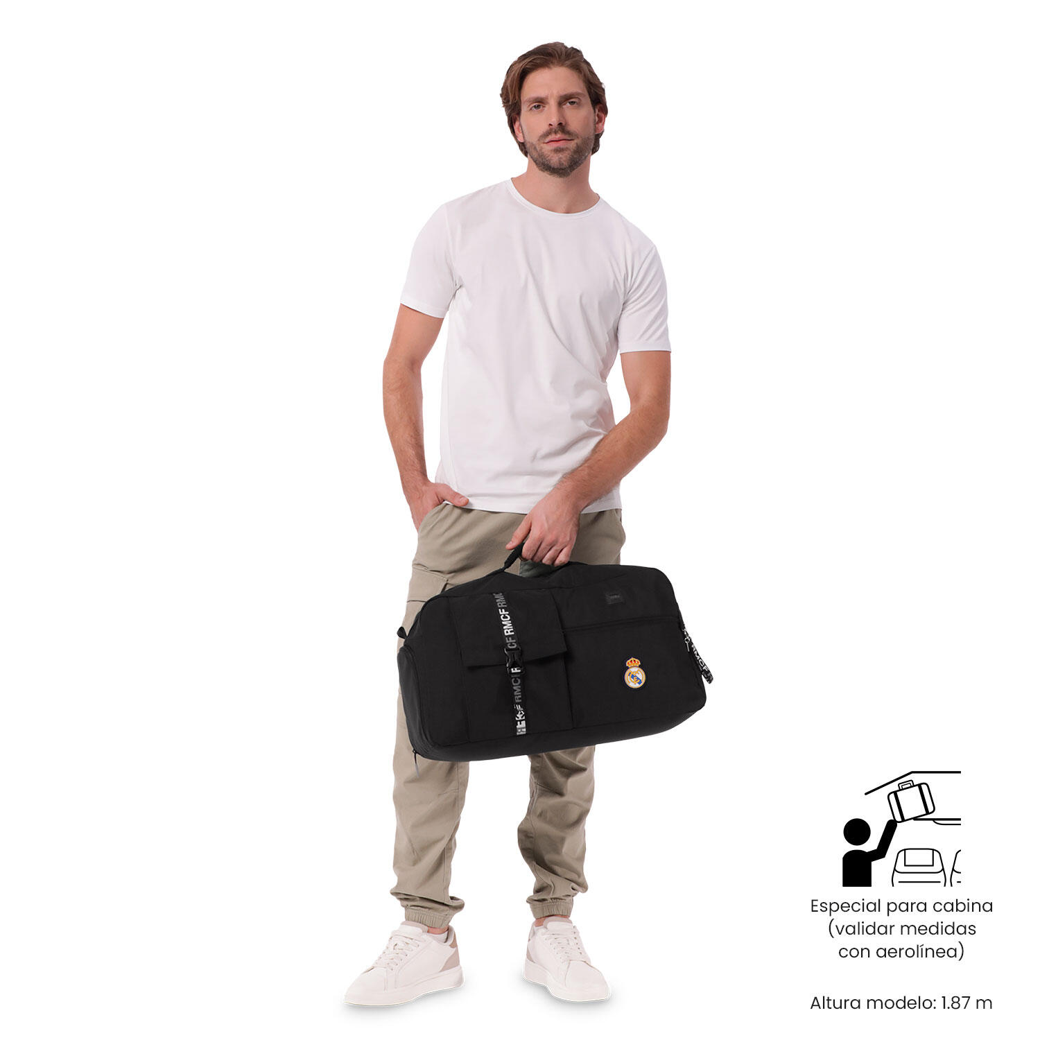 Totto Bolsa deporte Real Madrid Negro Poliuretano 51 x 28.5 x 21 cm 2/5