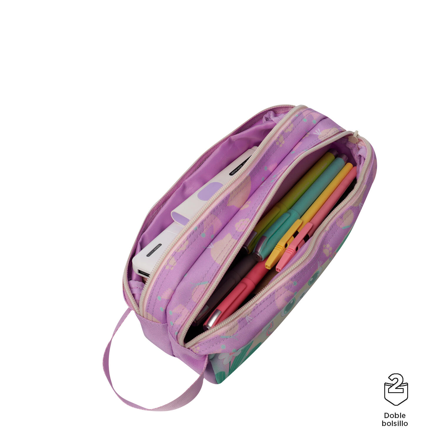 Totto Estuche infantil Queen Cat Rosa Poliéster 23 x 12 x 9 cm 3/4