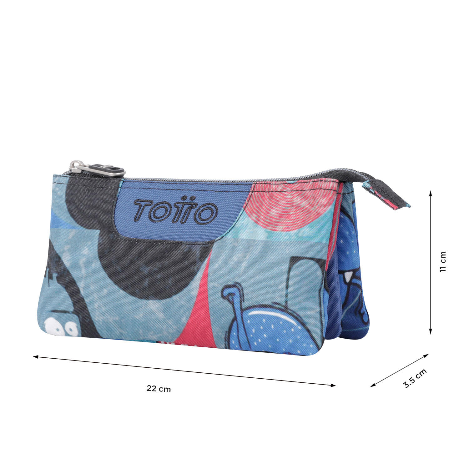 Totto Estuche escolar Tablero Monstruos Poliéster 22 x 11 x 3.5 cm 2/4