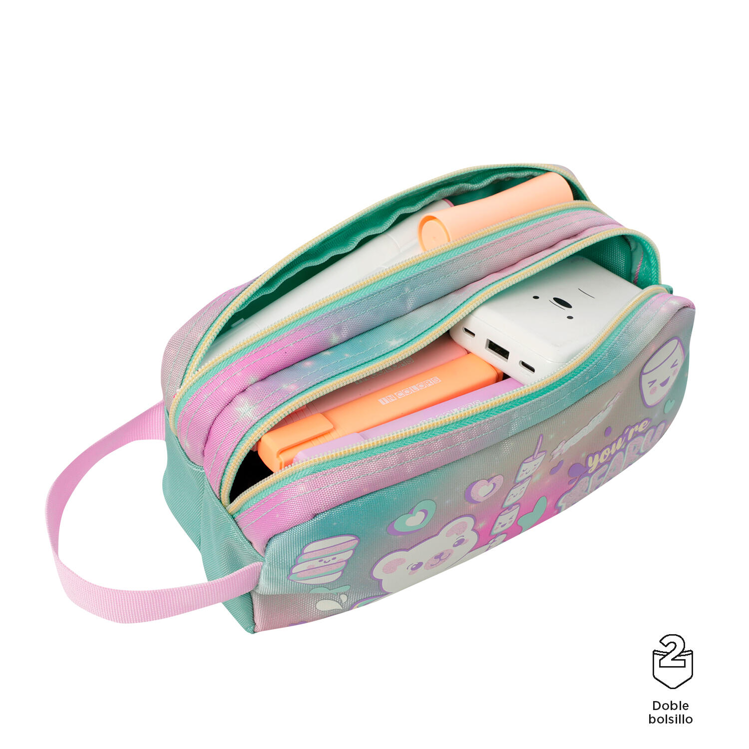 Totto Estuche infantil Mellow Rosa Poliéster 23 x 12 x 9 cm 3/4
