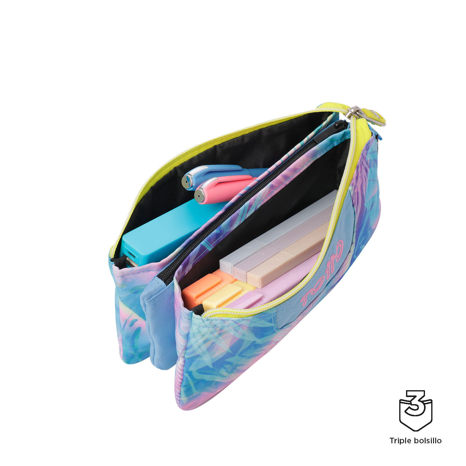 Totto Estuche escolar Tablero Prisma Poliéster reciclado 22 x 11 x 3.5 cm 3/4