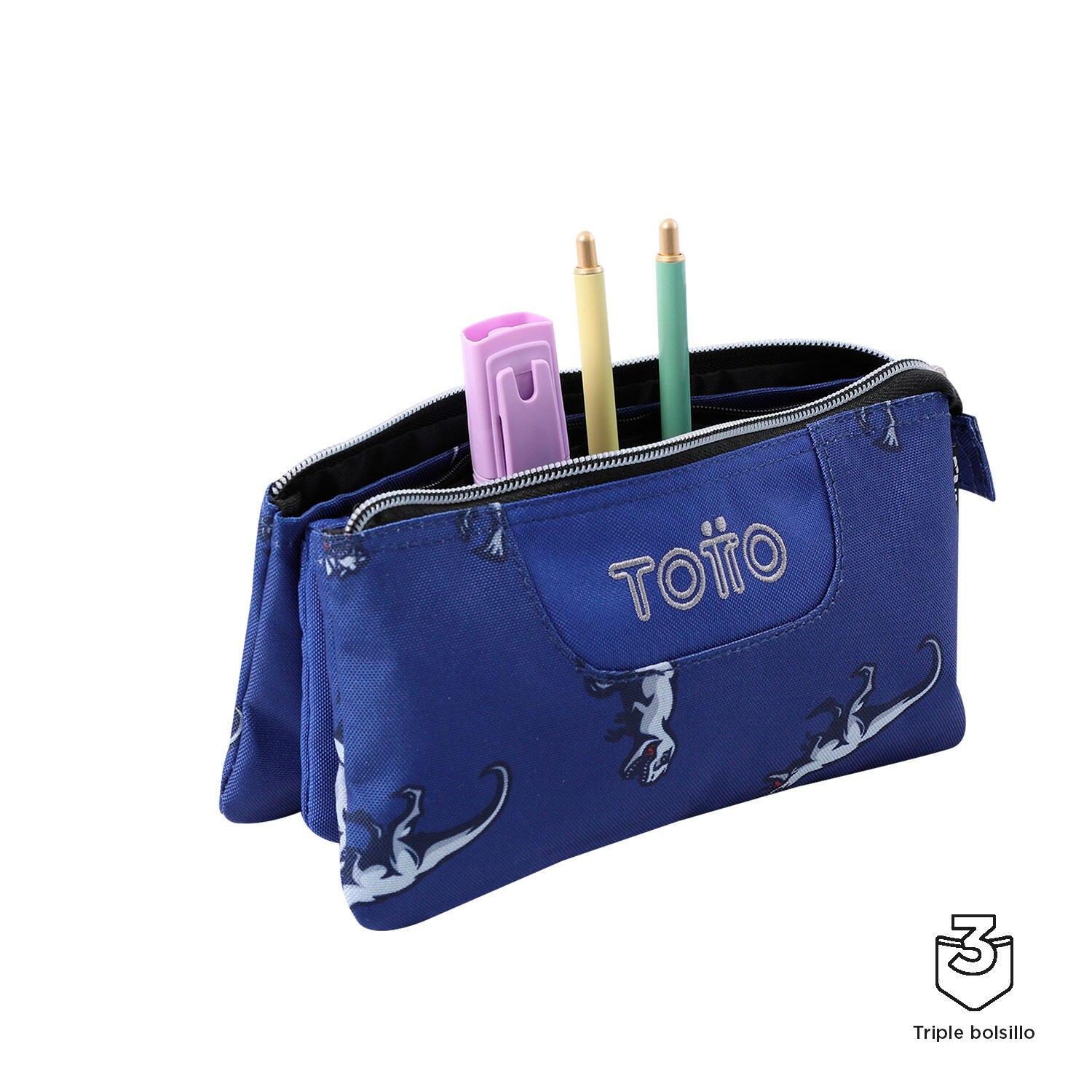 Totto Estuche escolar Tablero Azul Poliéster reciclado 22 x 11 x 3.5 cm 3/4