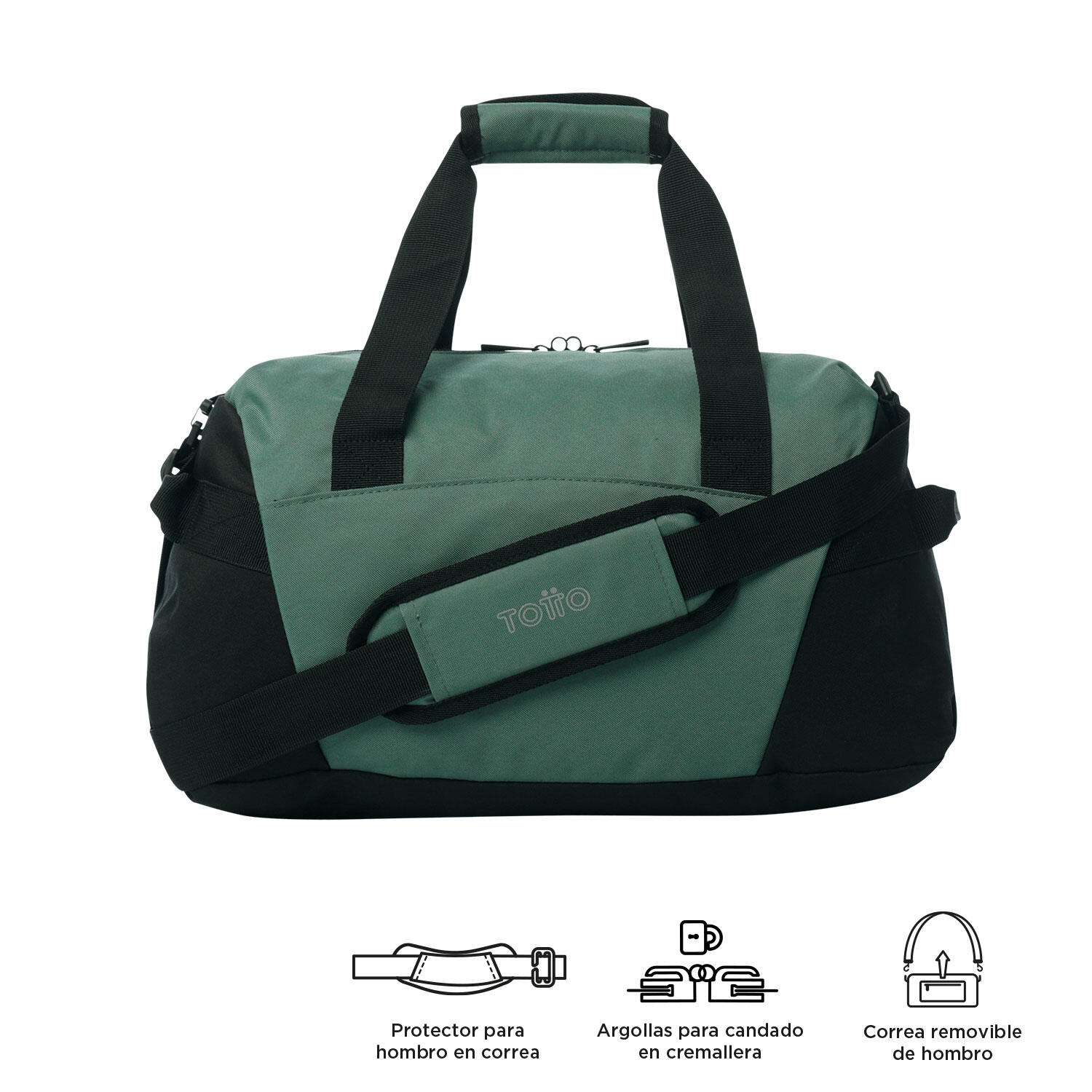 Totto Bolsa deporte Active Pro Silver Pine Poliéster reciclado 45 x 25 x 20 cm 5/5