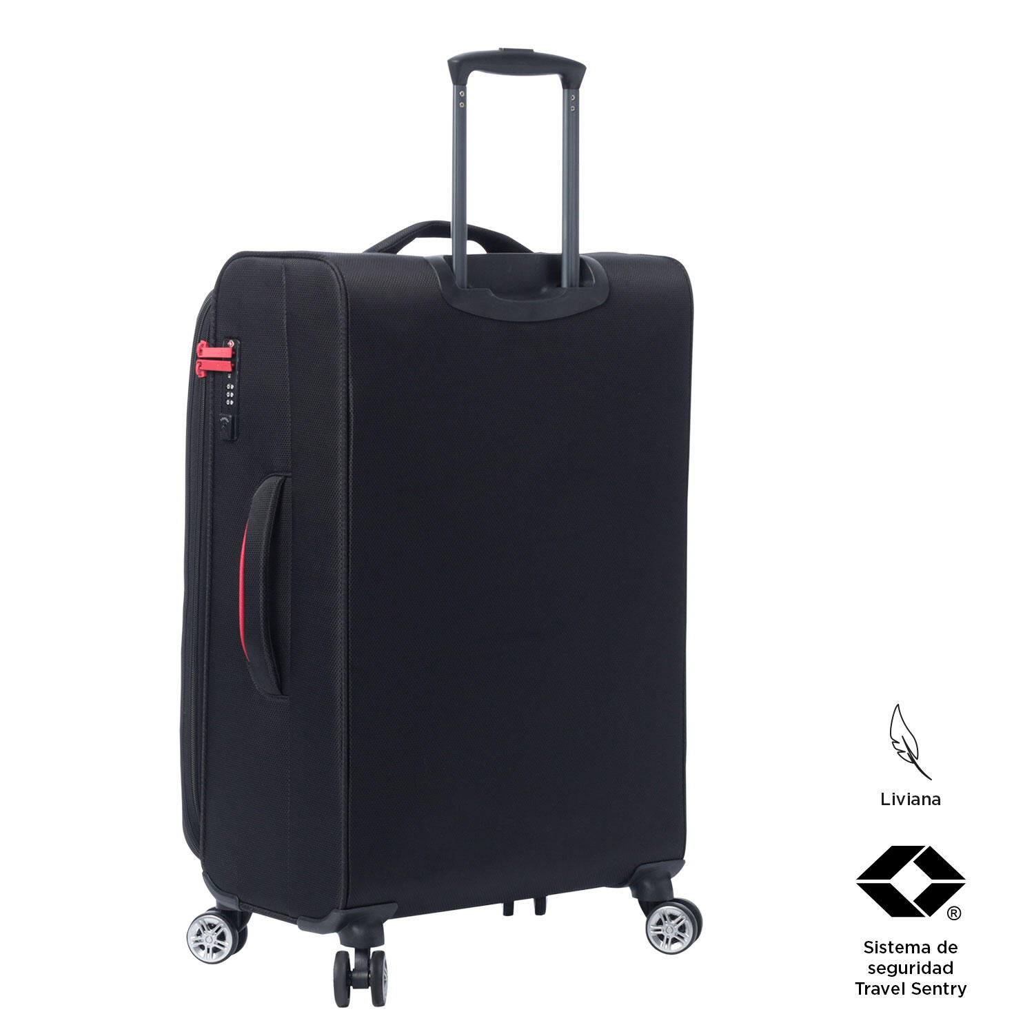 Totto Maleta mediana Liviana Negro Poliéster 41 x67.5 x26 cm 4/5