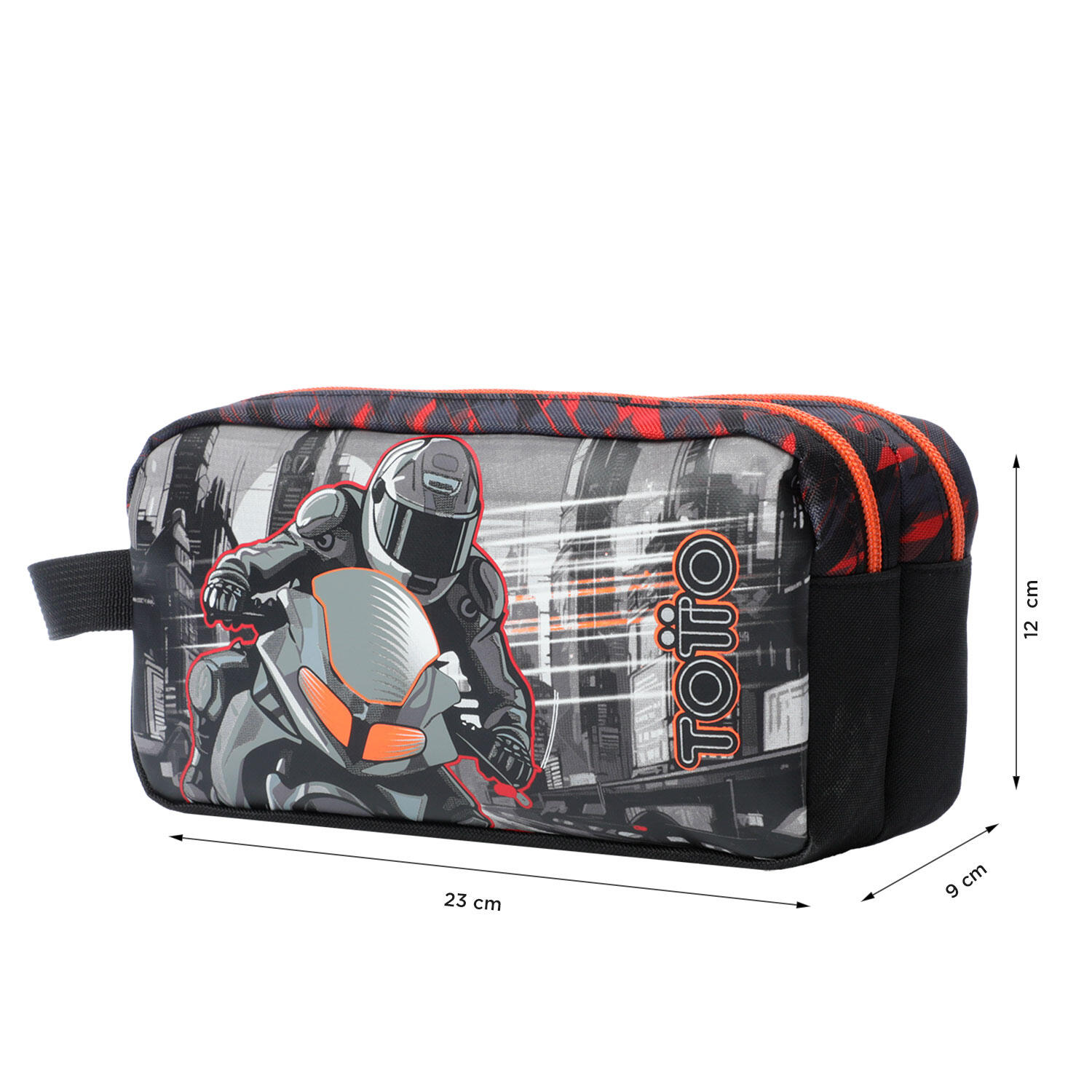 Totto Estuche infantil Speed Biker Rojo Poliéster 23 x 12 x 9 cm 2/4