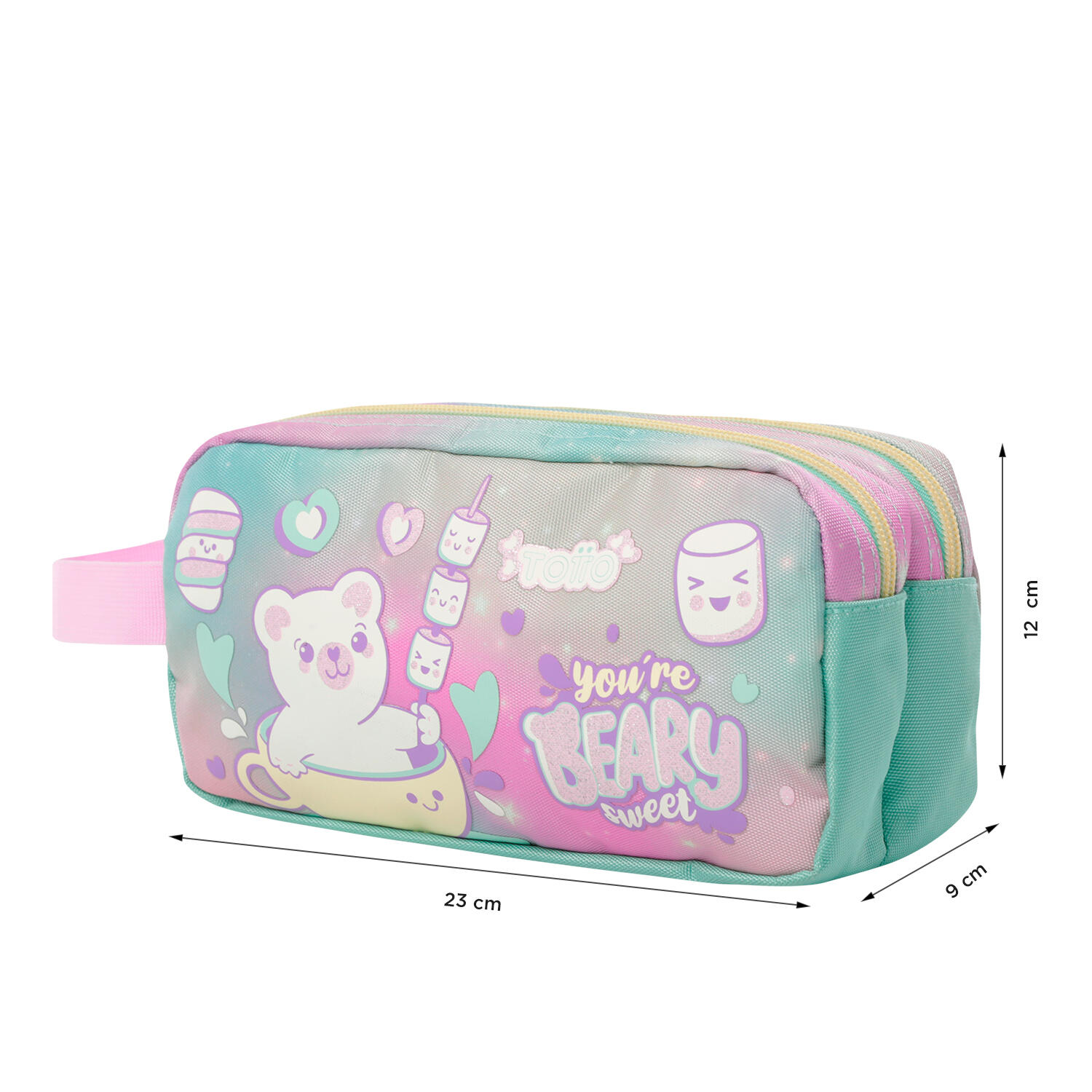 Totto Estuche infantil Mellow Rosa Poliéster 23 x 12 x 9 cm 2/4