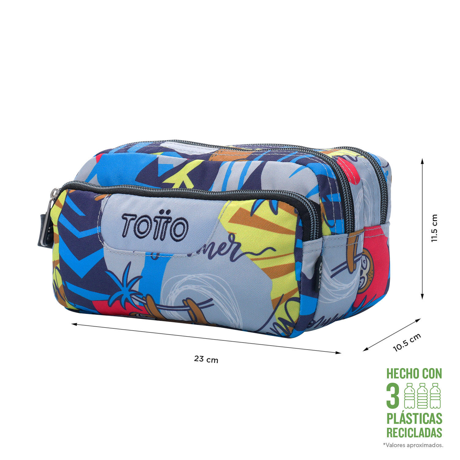 Totto Estuche escolar Agapec Lazel Poliéster reciclado 23 x 11.5 x 10.5 cm 2/4