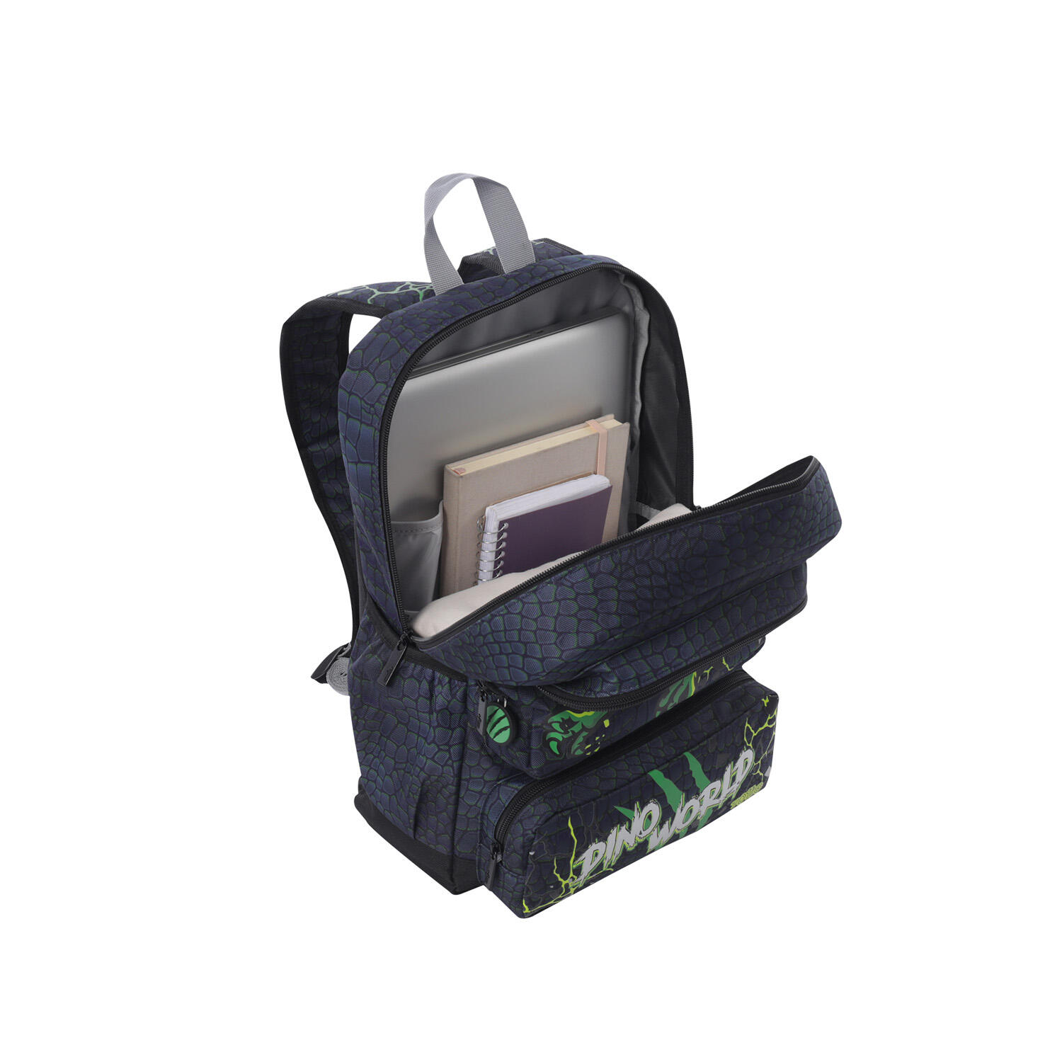 Totto Mochila infantil Rex Din Raptors Gris Poliéster 28.5 x 40.5 x 12 cm 5/5