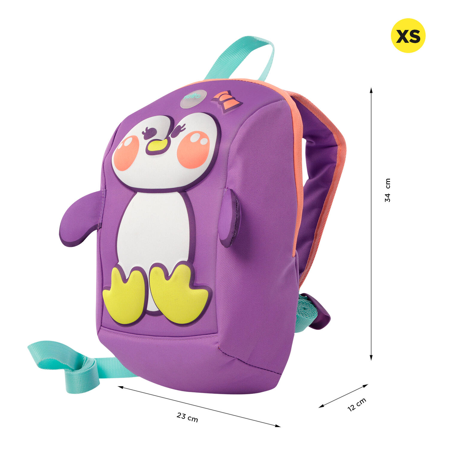 Totto Mochila Infantil Kido Amethyst Orchid Poliéster 23 x 34 x 12 cm 3/5