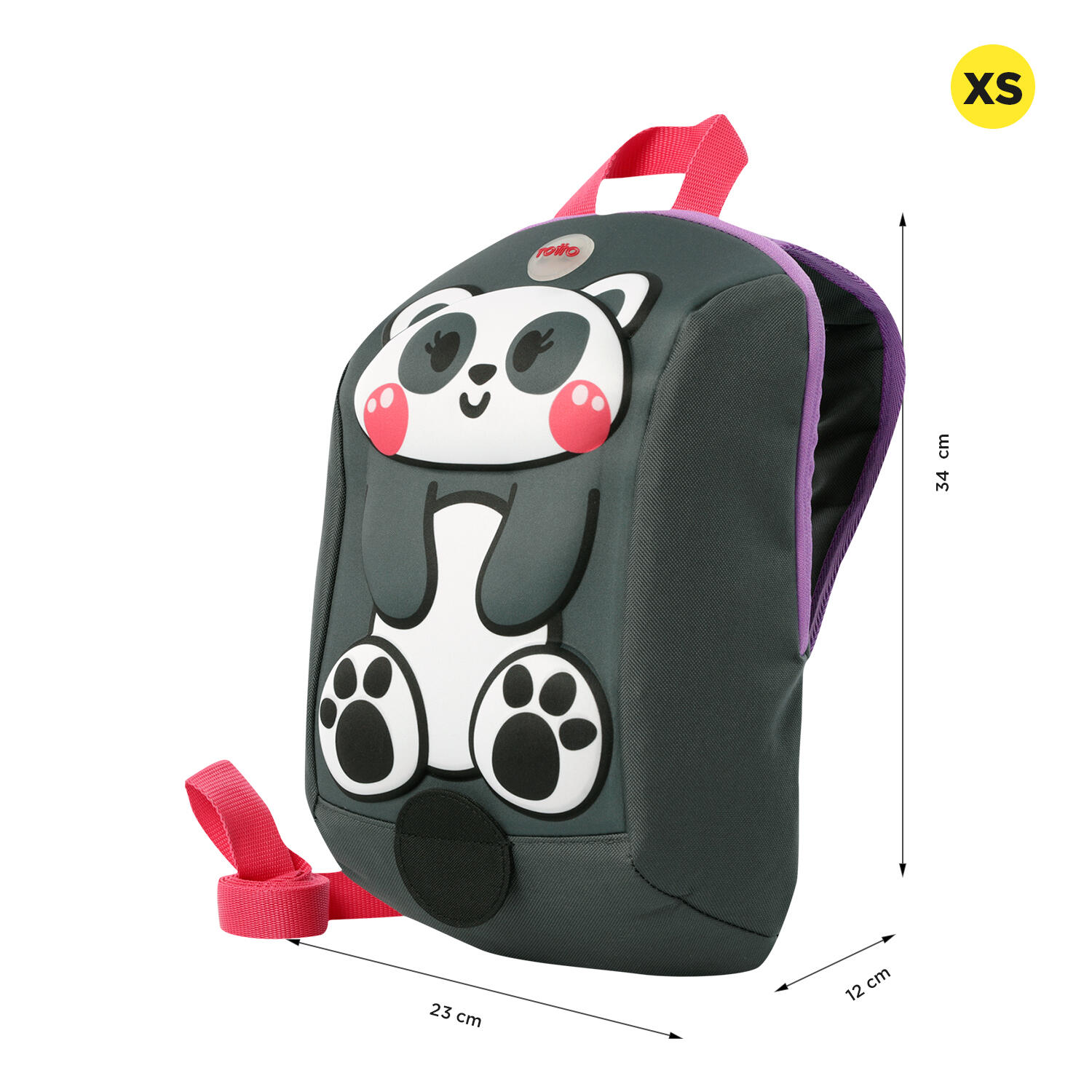 Totto Mochila infantil Kido Dark Shadow Poliéster 23 x 34 x 12 cm 3/5