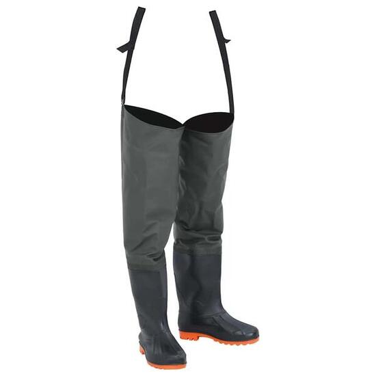 Bottes de pêche VidaXL taille 38, vert foncé.