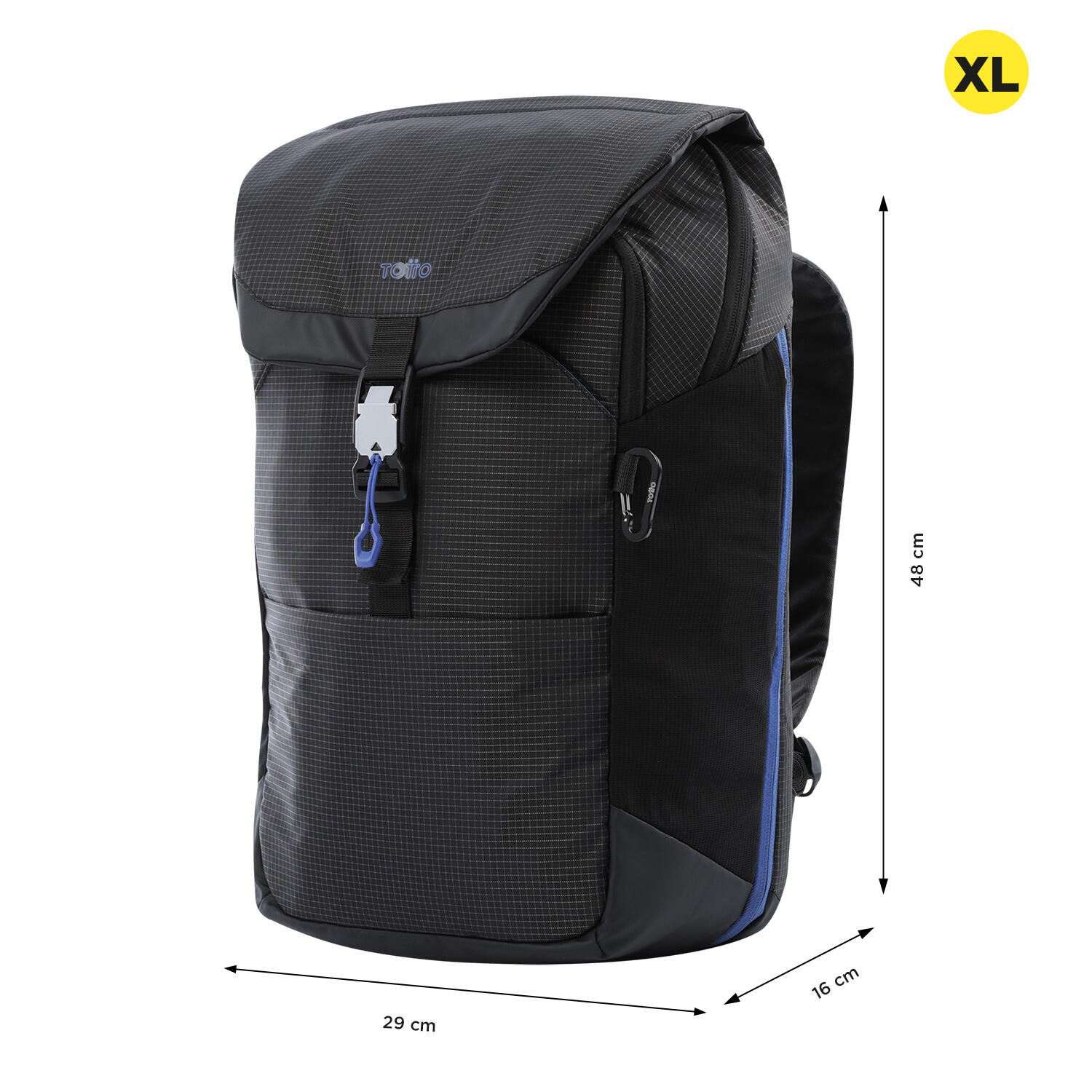 Totto Mochila ejecutiva Dual Negro Poliéster 29 x 48 x 16 cm 2/5