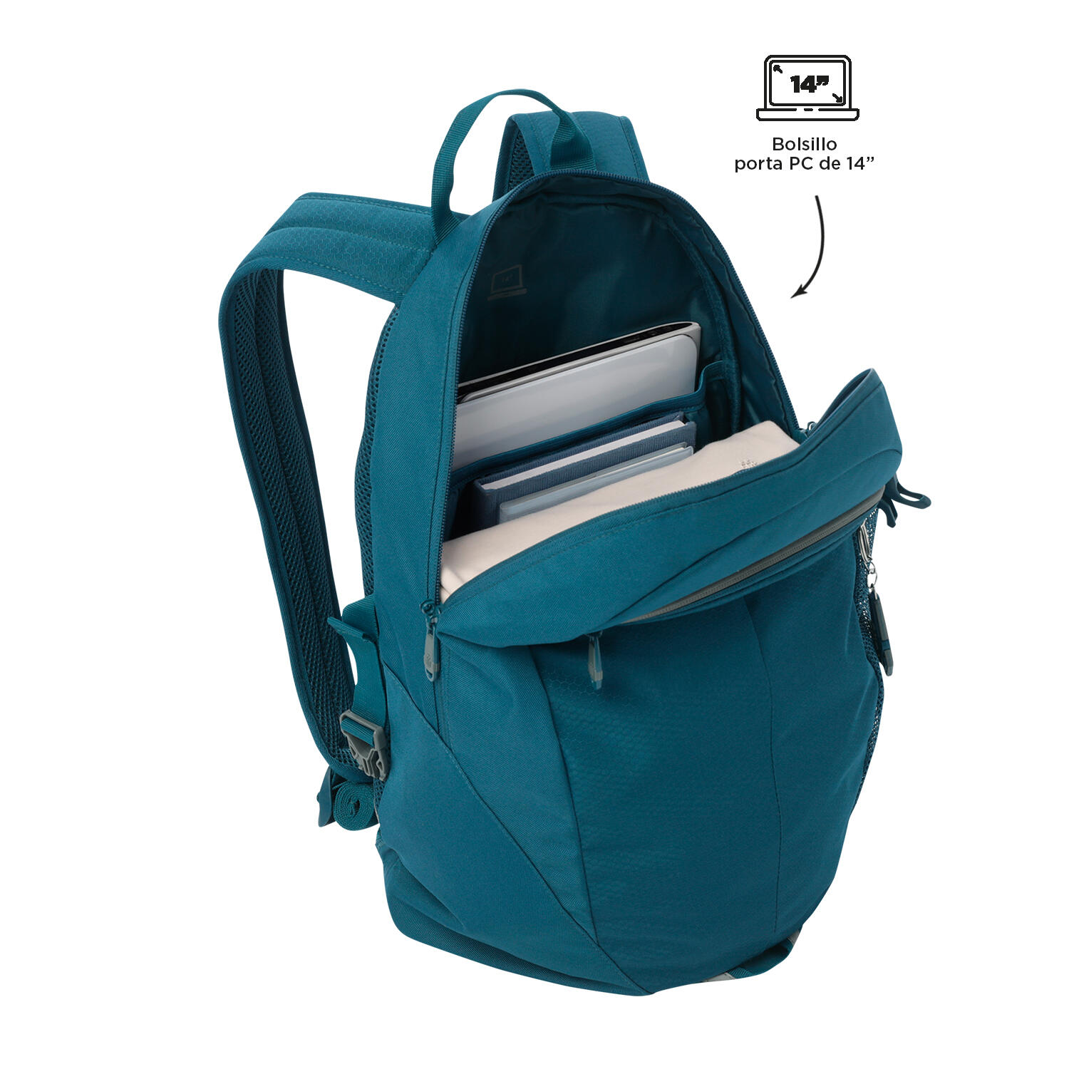 Totto Mochila urbana Deportto Moroccan Blue Poliéster 29 x 47 x 15 cm 5/5