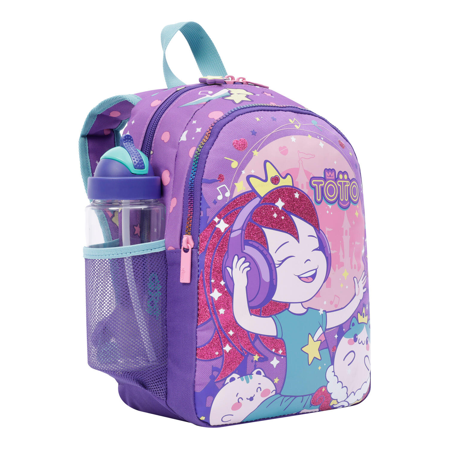 Totto Mochila escolar Lena Morado Poliéster 23.5 x 32.5 x 9 cm 4/5