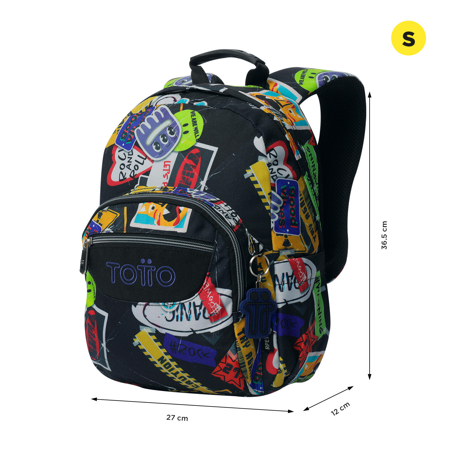 Totto Mochila escolar Tempera Sticky Poliéster reciclado 27 x 36.5 x 12 cm 2/5