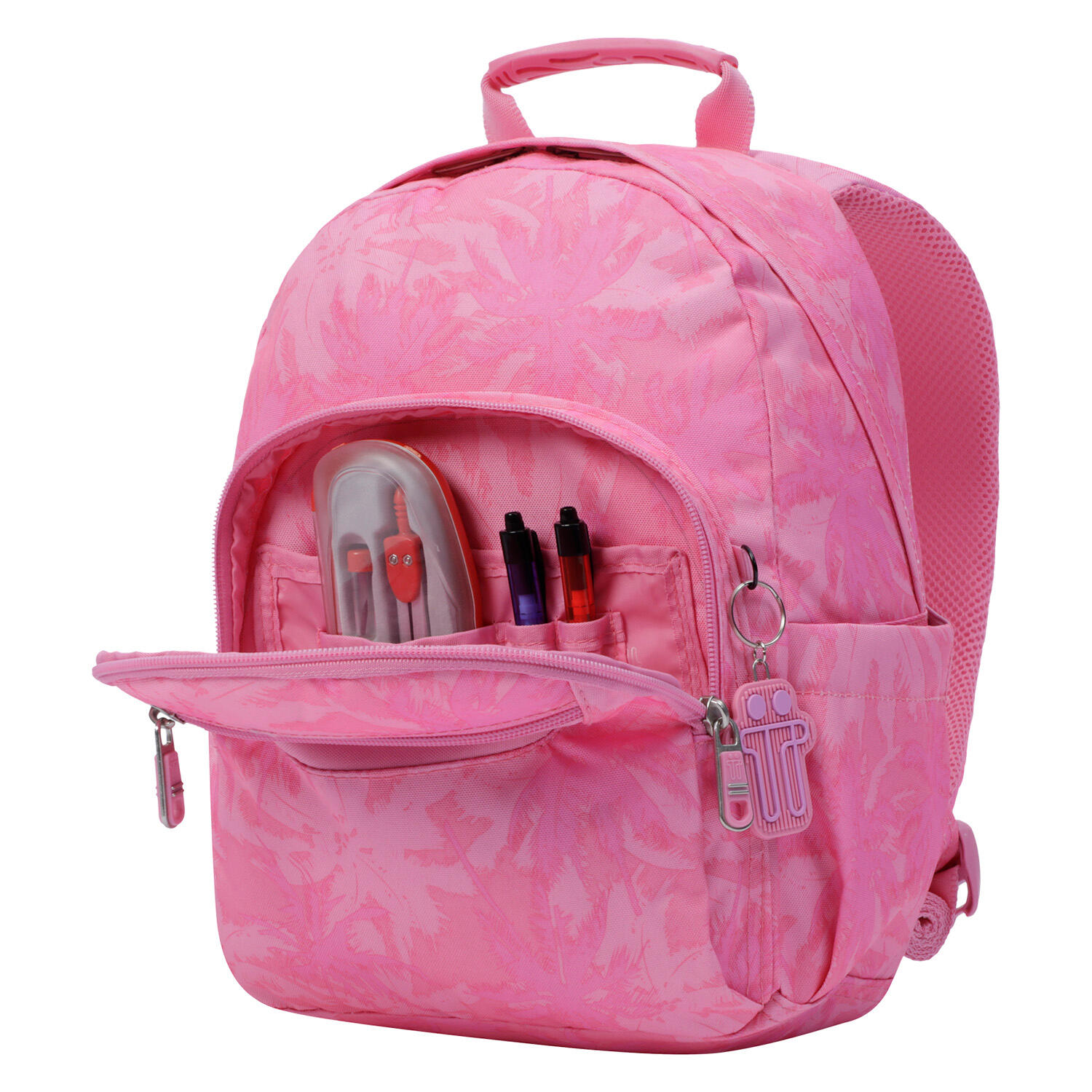 Totto Mochila escolar Tempera Palmeras rosas Poliéster 27 x36.5 x12 cm 5/5
