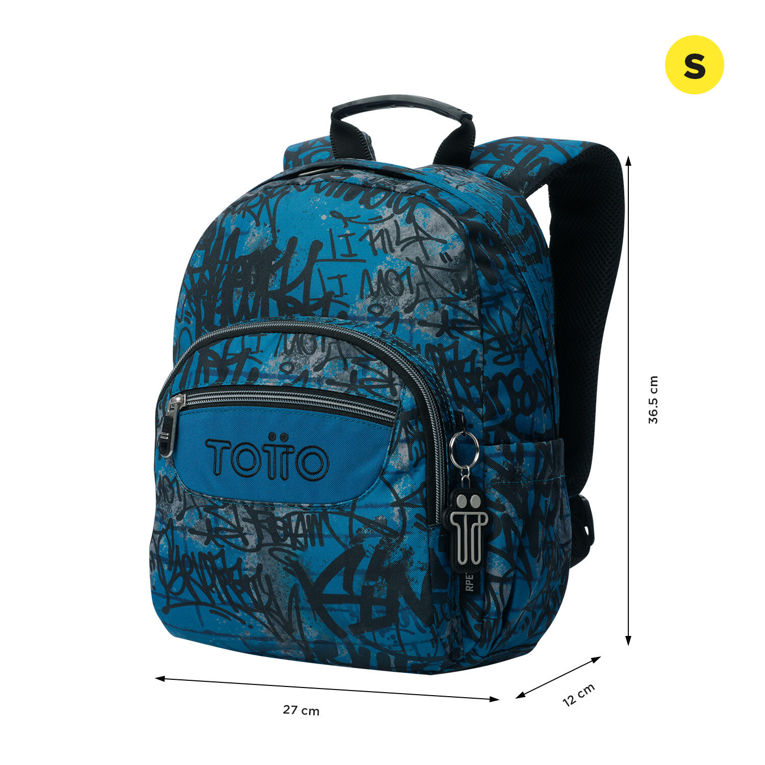 Totto Mochila escolar Tempera Urban Graph Poliéster reciclado 27 x 36.5 x 12 cm 2/5