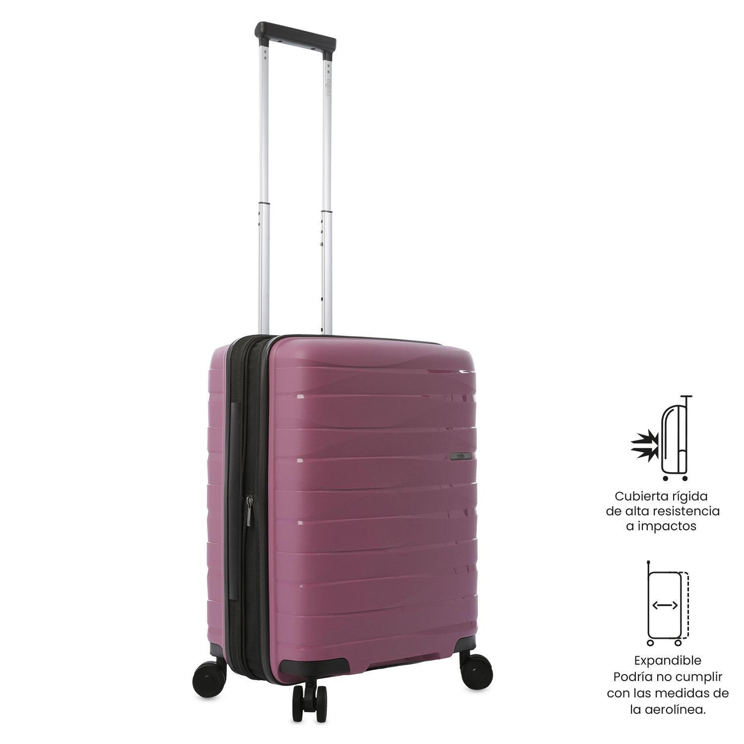 Totto Maleta de cabina Glide Rosa Polipropileno 40.3 x54.5 x 22.5 cm 5/5