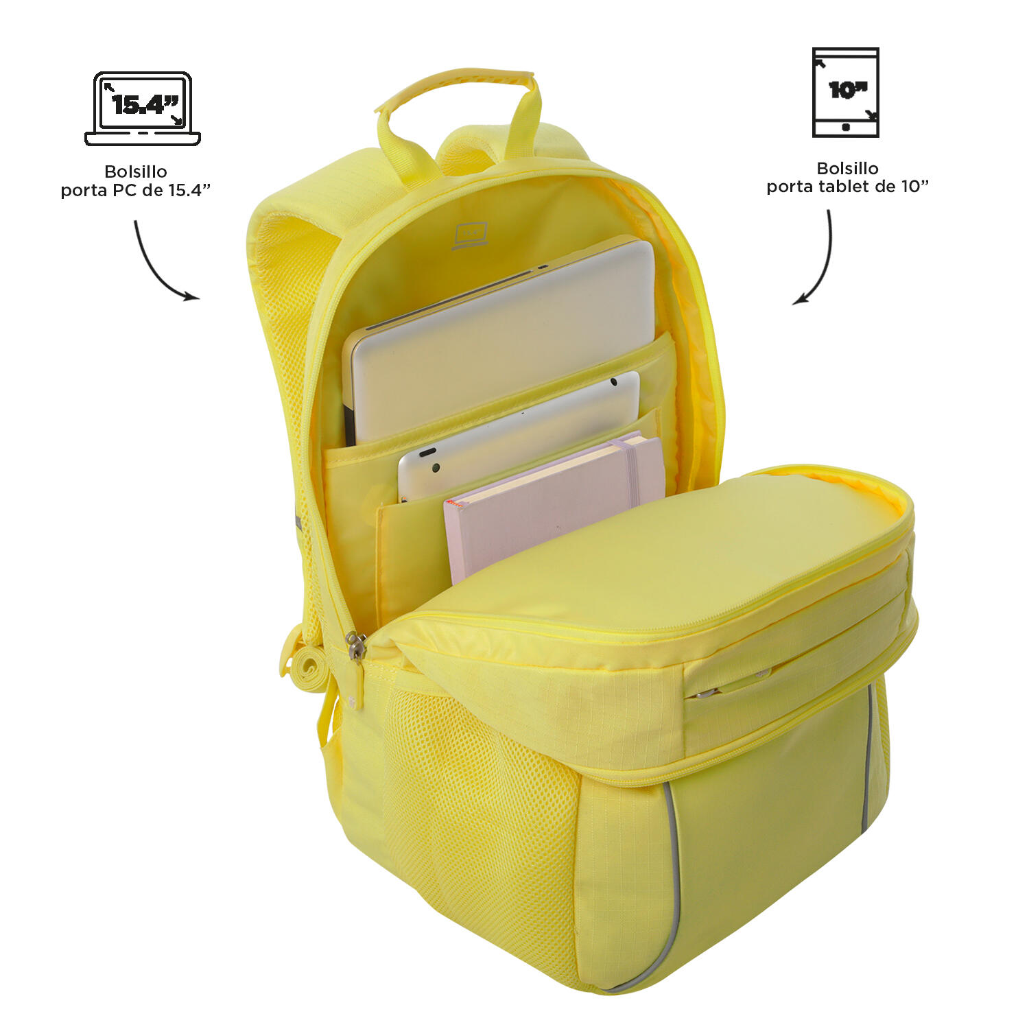 Totto Mochila urbana Cambri 2.0 Yellow Iris Poliéster 30.5 x 47 x 22.5 cm 5/5