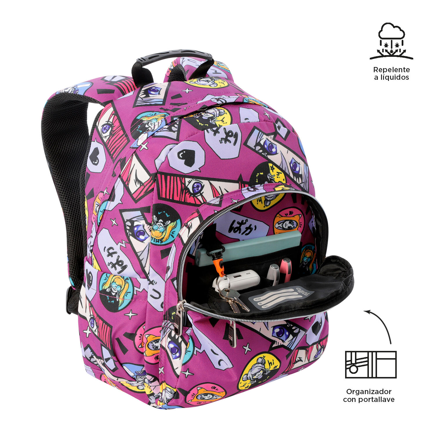 Totto Mochila escolar Gommas Kitsune Poliéster reciclado 29 x 39 x 14 cm 5/5