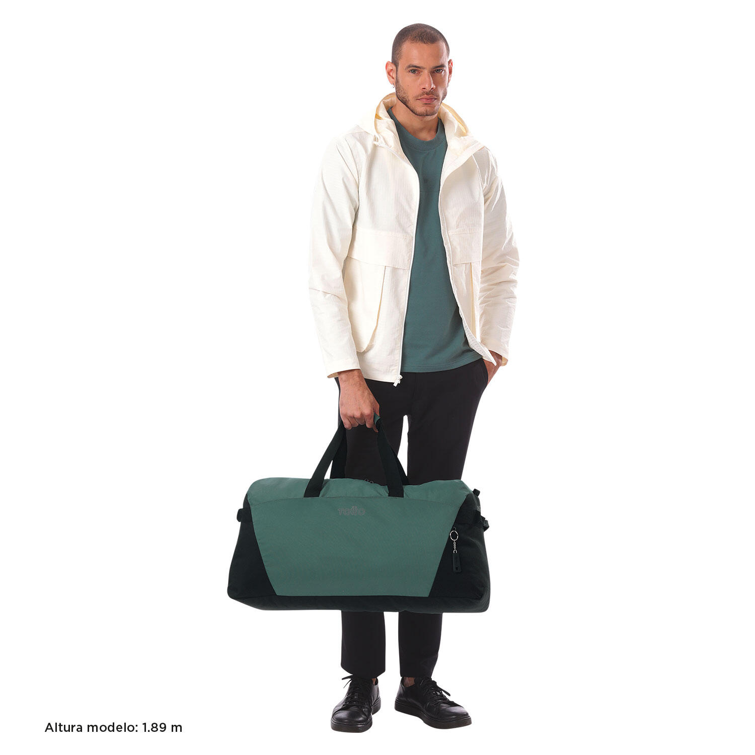Totto Bolsa deporte Active Pro Silver Pine Poliéster reciclado 65 x 35 x 25 cm 3/5
