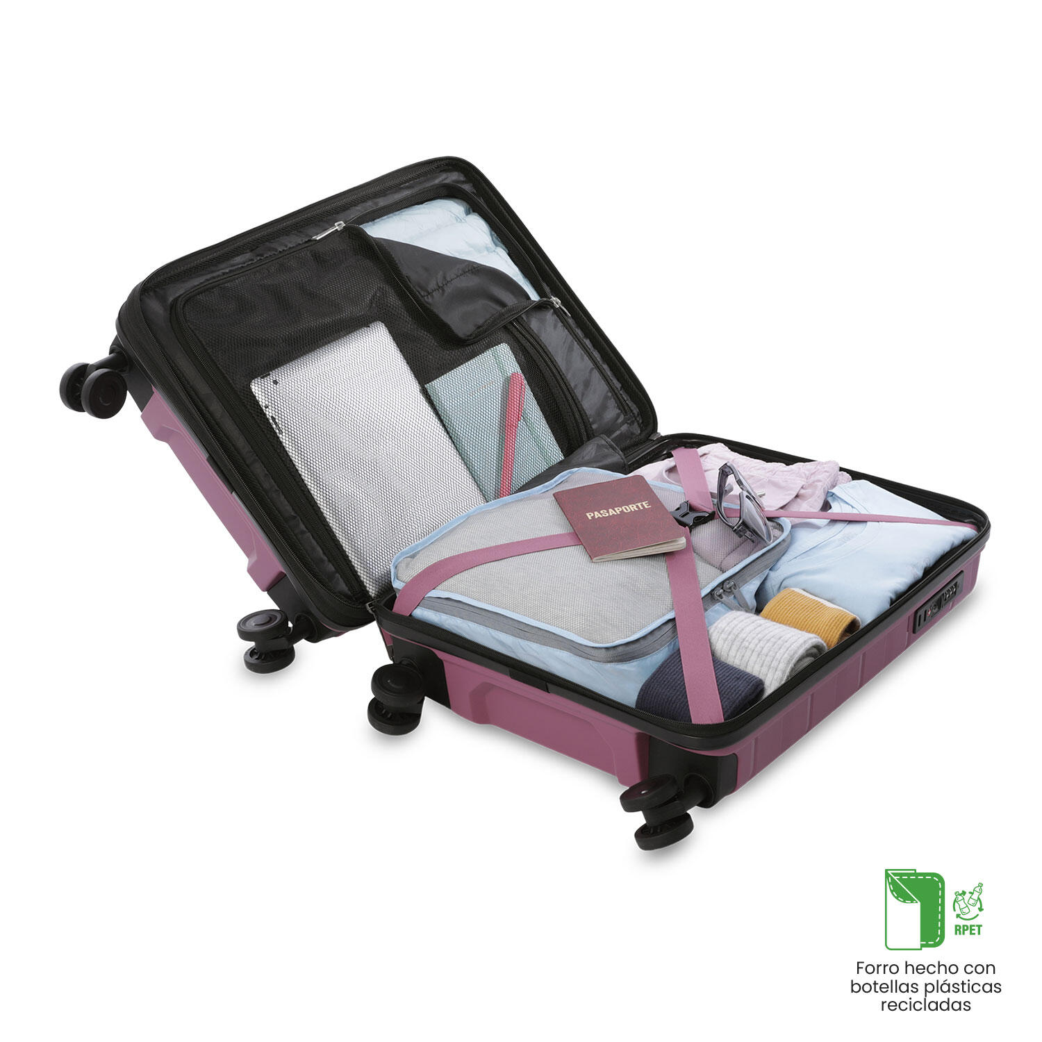 Totto Maleta de cabina Glide Rosa Polipropileno 40.3 x54.5 x 22.5 cm 4/5