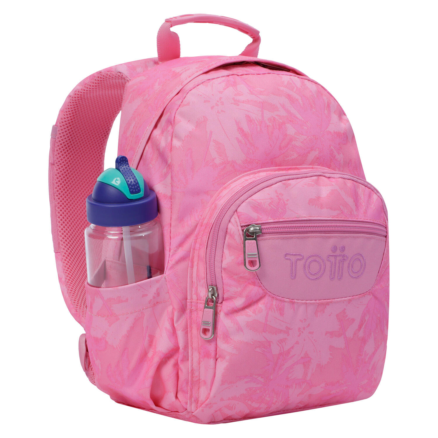 Totto Mochila escolar Tempera Palmeras rosas Poliéster 27 x36.5 x12 cm 4/5