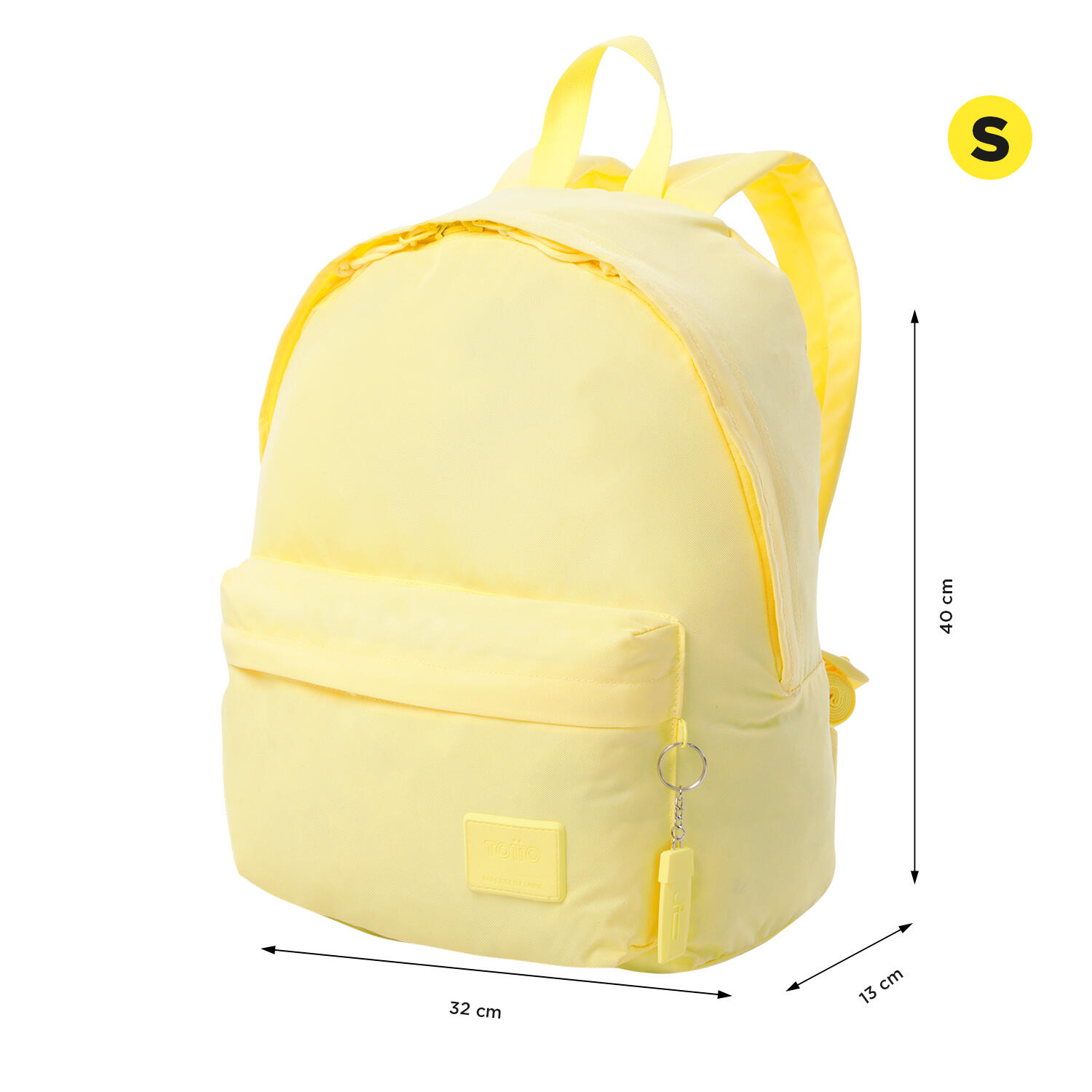 Totto Pack mochila + estuche Kalex Yellow Iris Poliéster 32 x 40 x 13 cm 4/5