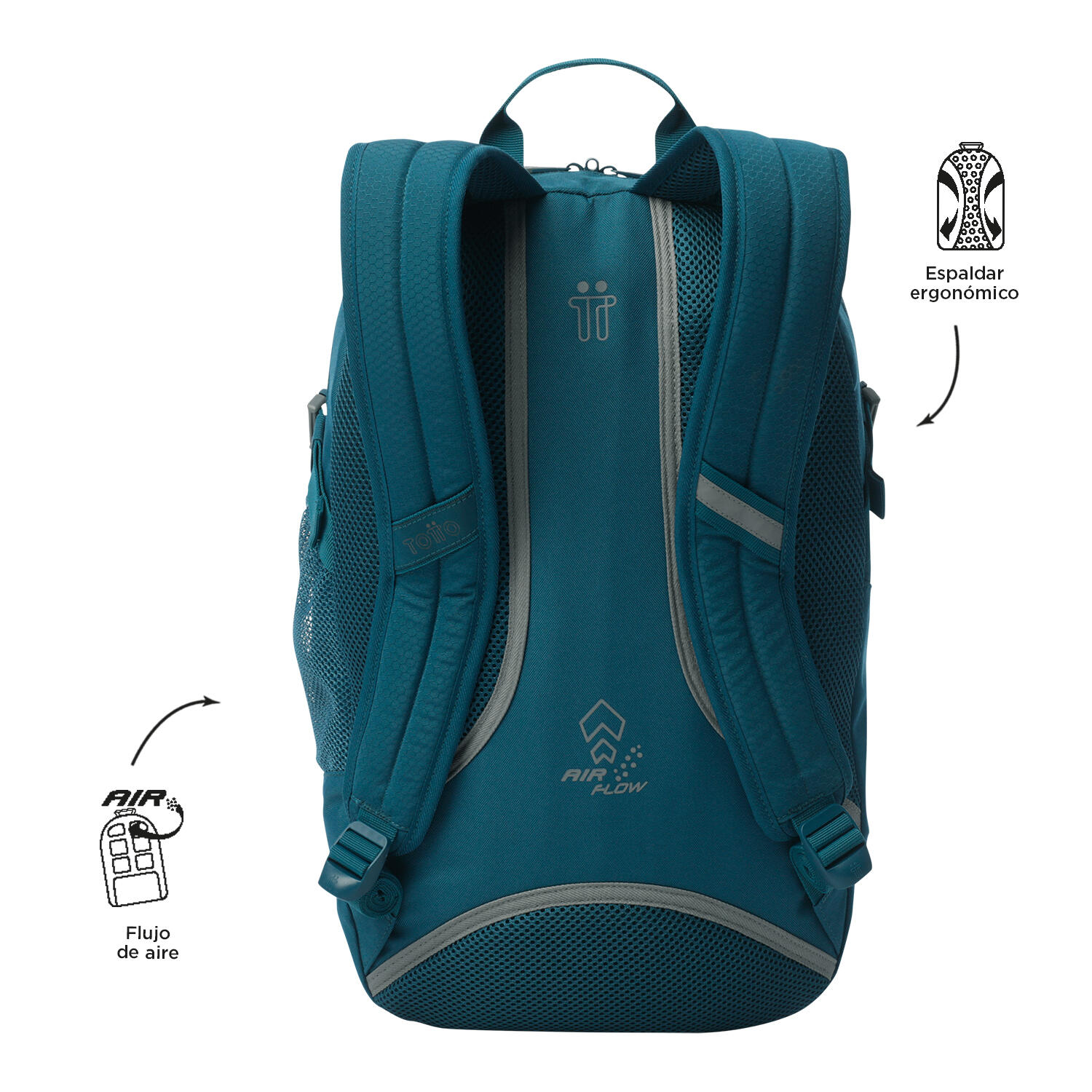Totto Mochila urbana Deportto Moroccan Blue Poliéster 29 x 47 x 15 cm 4/5