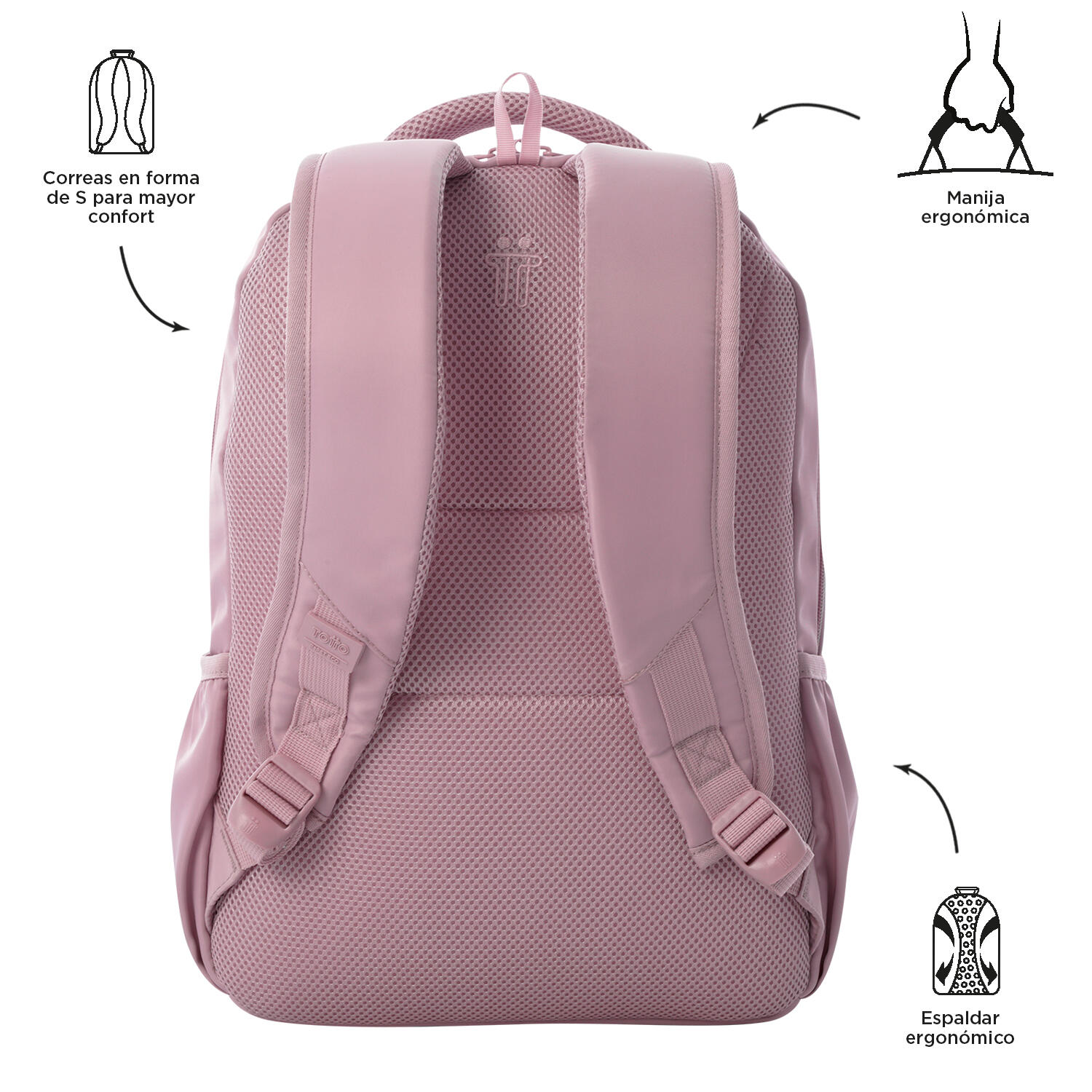 Totto Mochila urbana Tracer Keepsake Lilac Poliéster reciclado 31 x 44.5 x 17 c 4/5