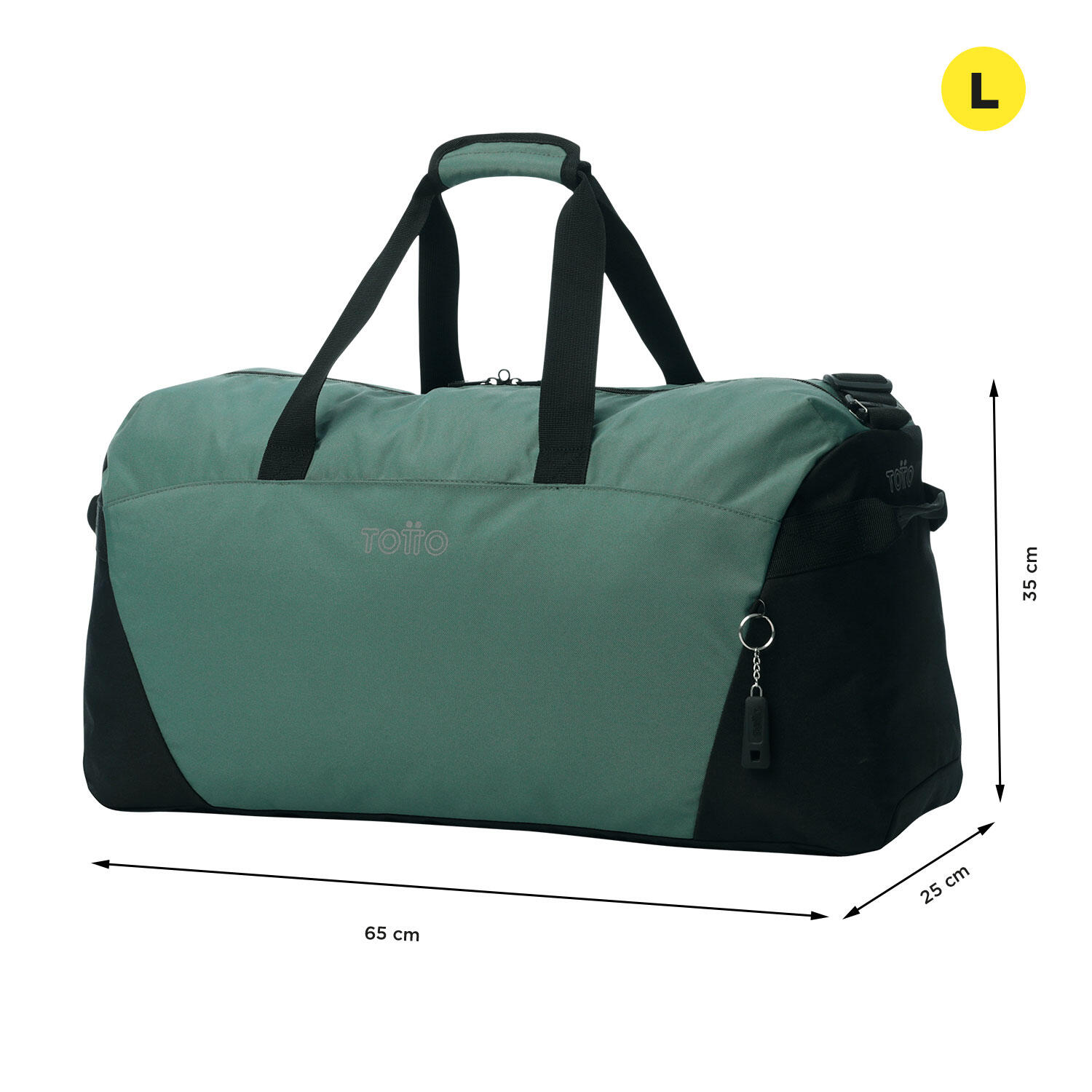 Totto Bolsa deporte Active Pro Silver Pine Poliéster reciclado 65 x 35 x 25 cm 4/5