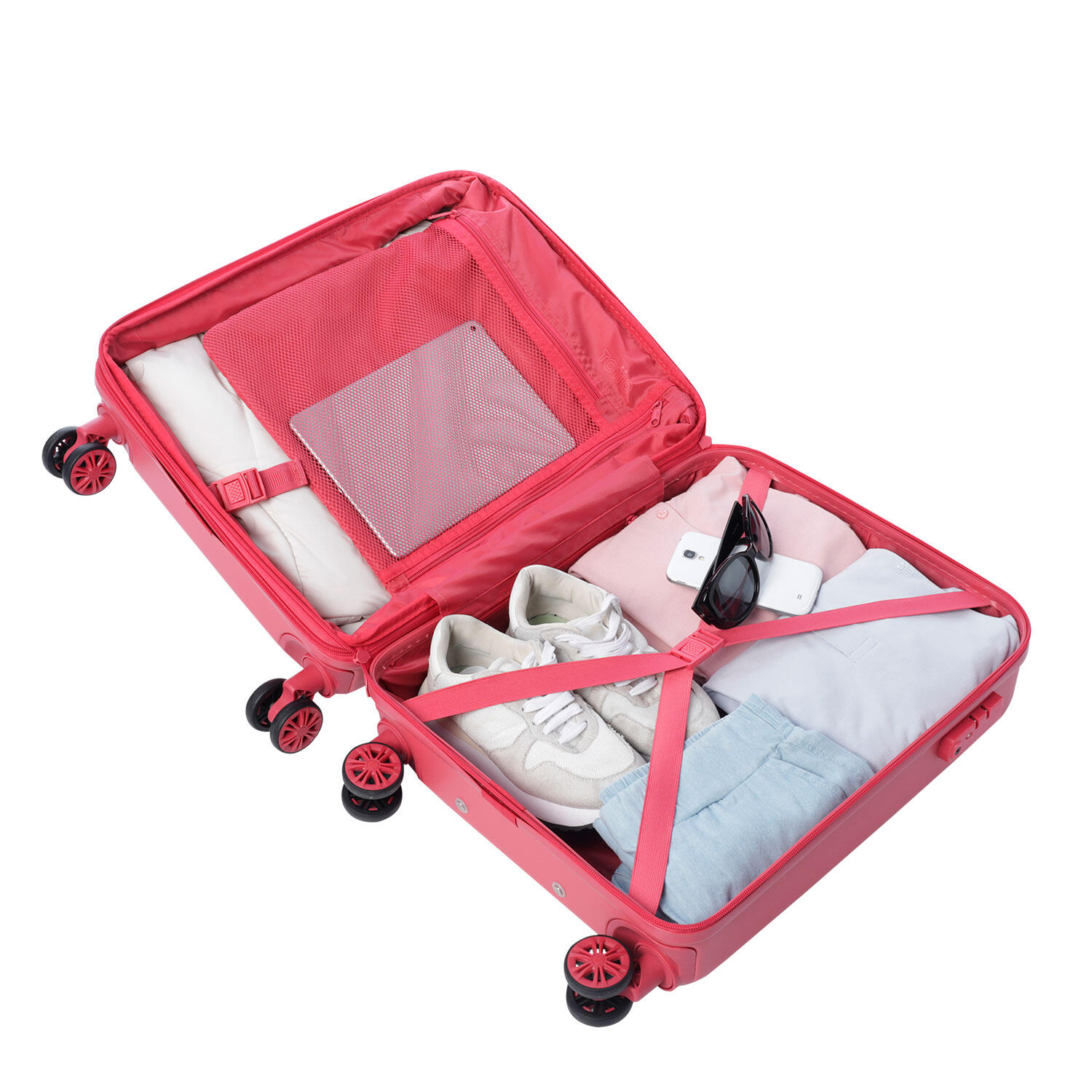 Totto Maleta de cabina Bazy+ Expandible Claret Red Policarbonato 39.5 x 54.5 x 3/5