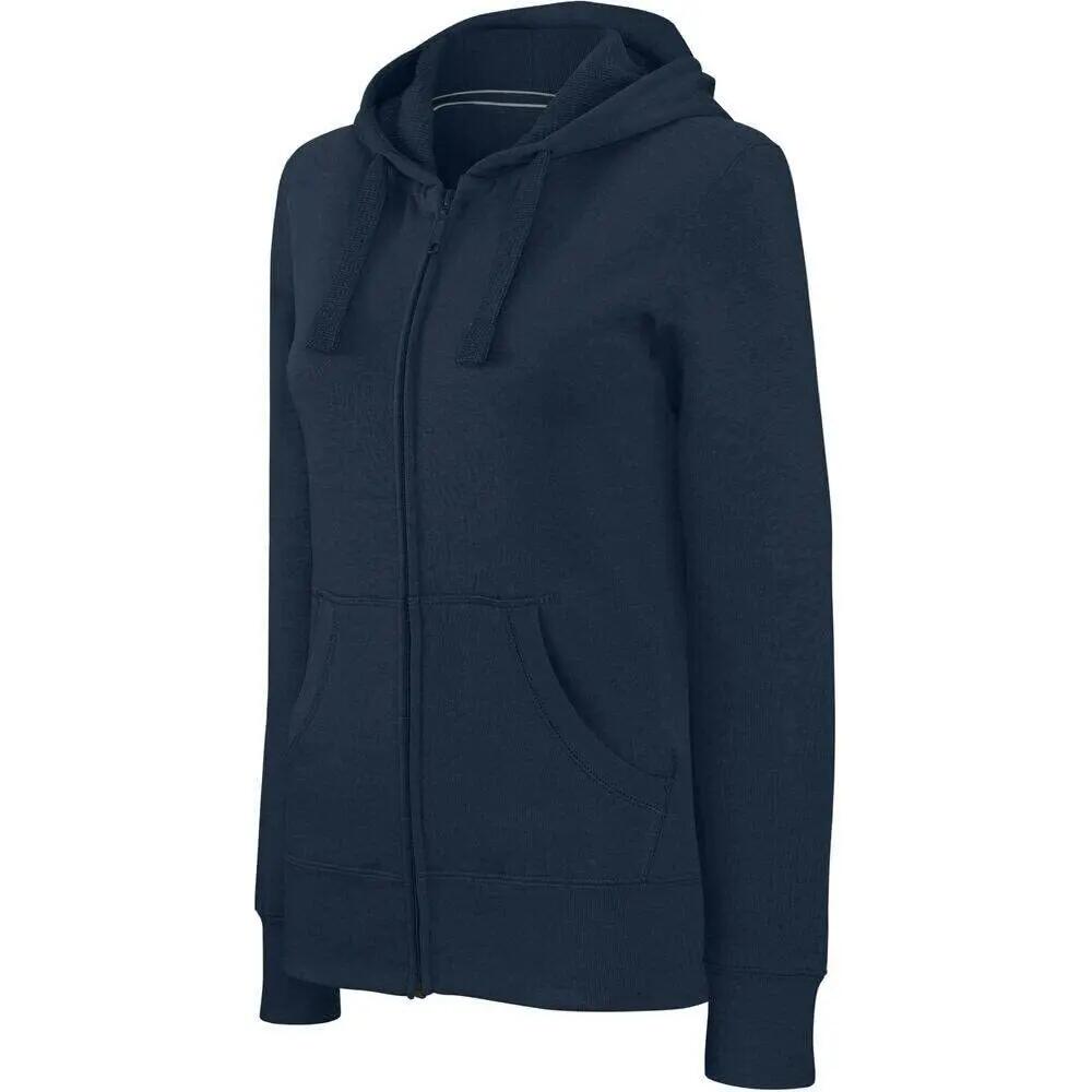 Dames sweatshirt met rits en capuchon Kariban 2/5