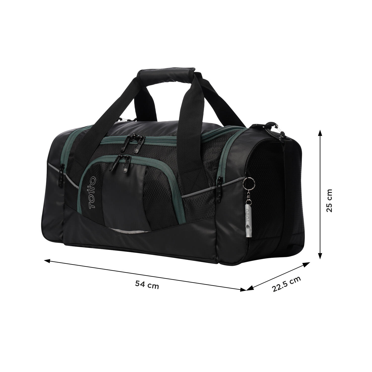 Totto Bolsa viaje Tek 2.0 Negro/Verde Poliéster 54 x 25 x 22.5 cm 3/5