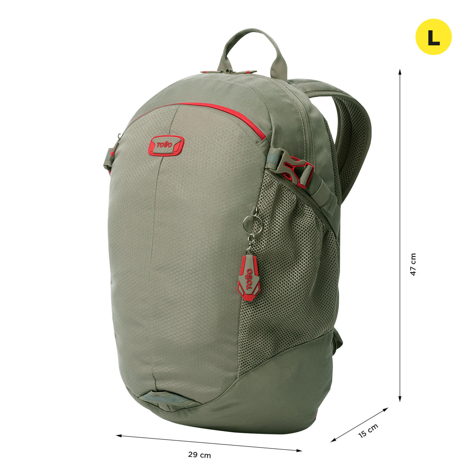 Totto Mochila urbana Deportto Desert Taupe Poliéster 29 x 47 x 15 cm 2/5