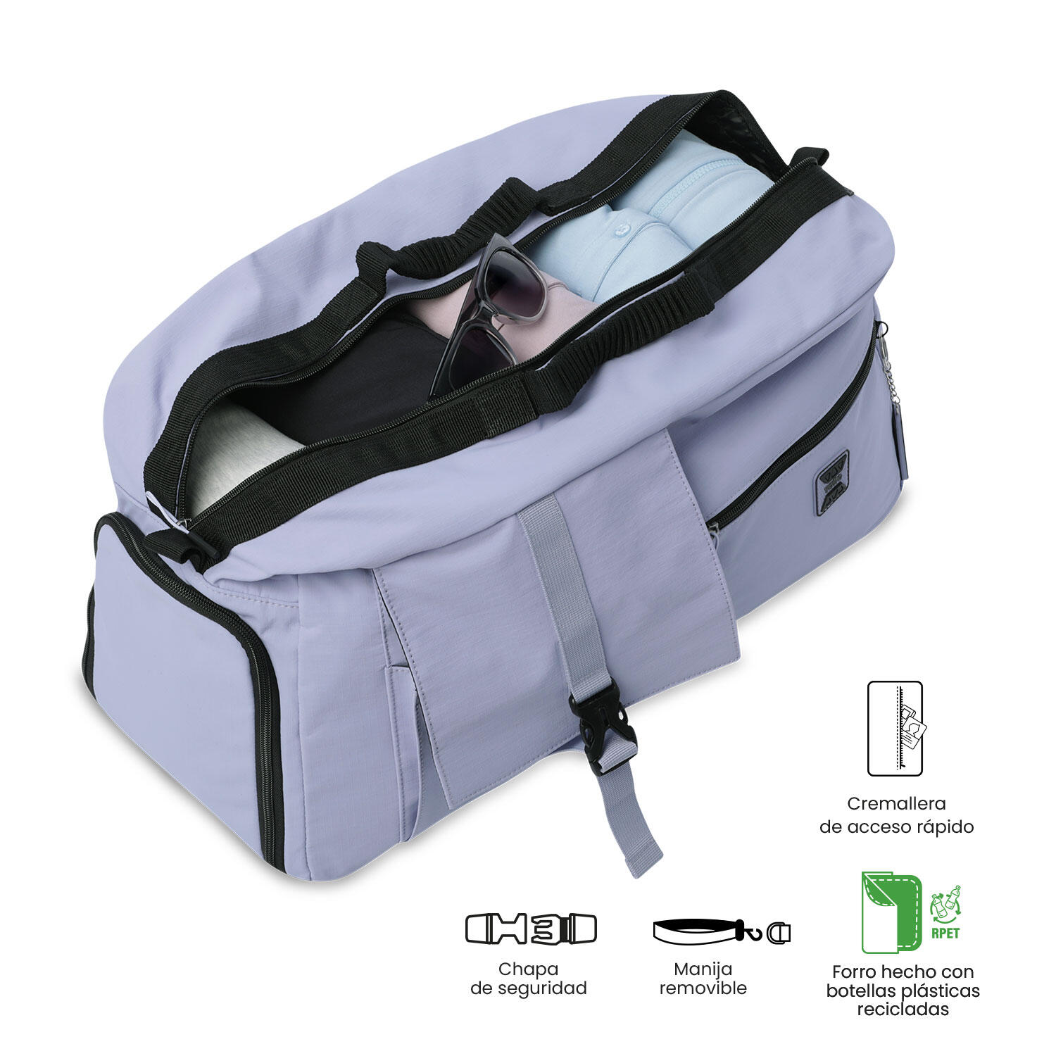 Totto Bolsa viaje Spa Morado Poliamida 53 x29 x 22 cm 5/5