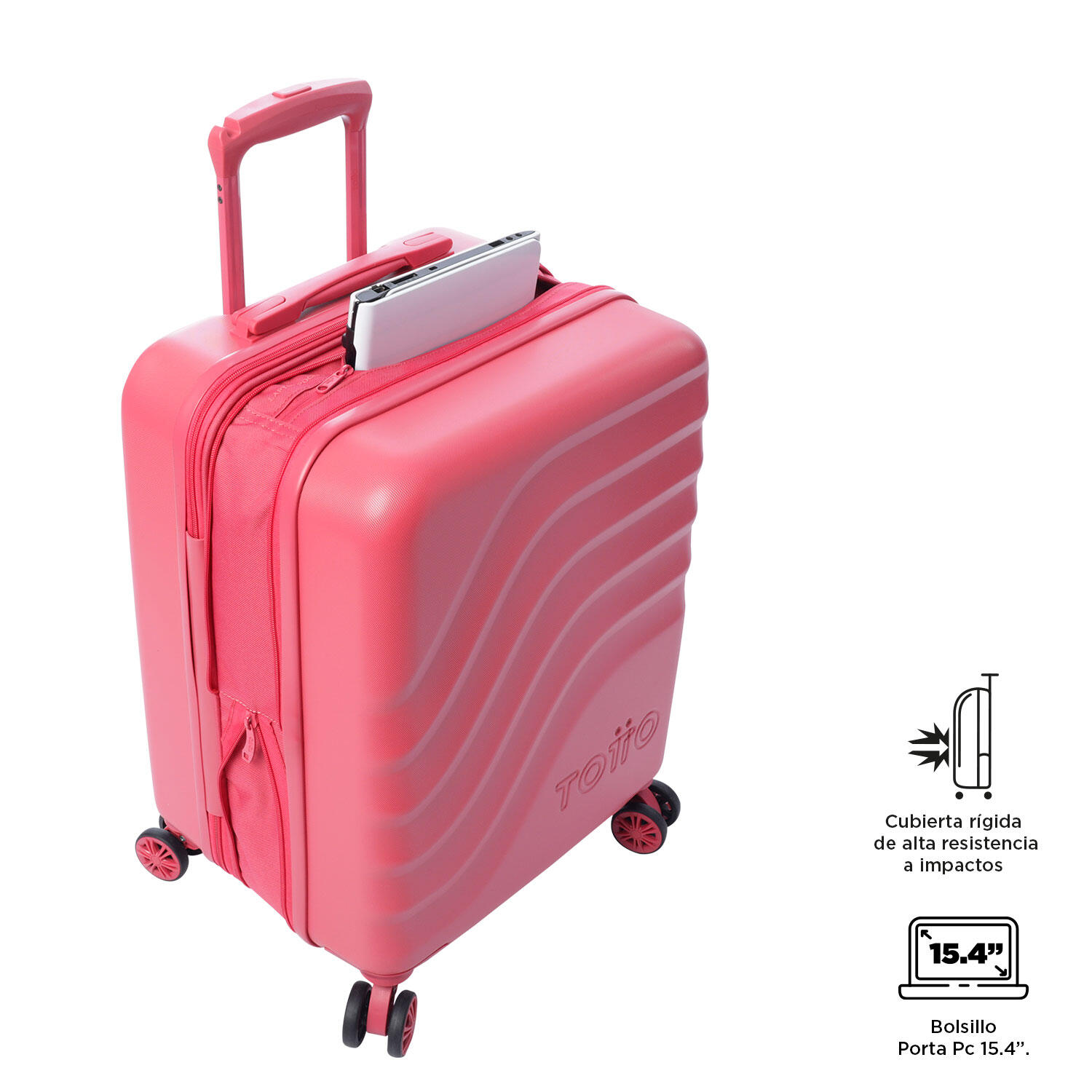 Totto Maleta de cabina Bazy+ Expandible Claret Red Policarbonato 39.5 x 54.5 x 5/5