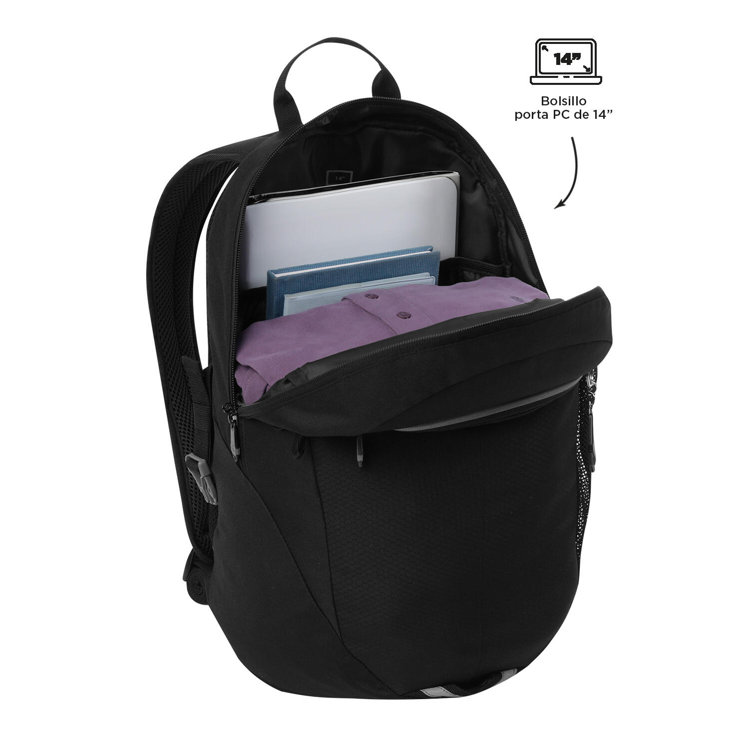 Totto Mochila urbana Deportto Negro Poliéster 29 x 47 x 15 cm 5/5