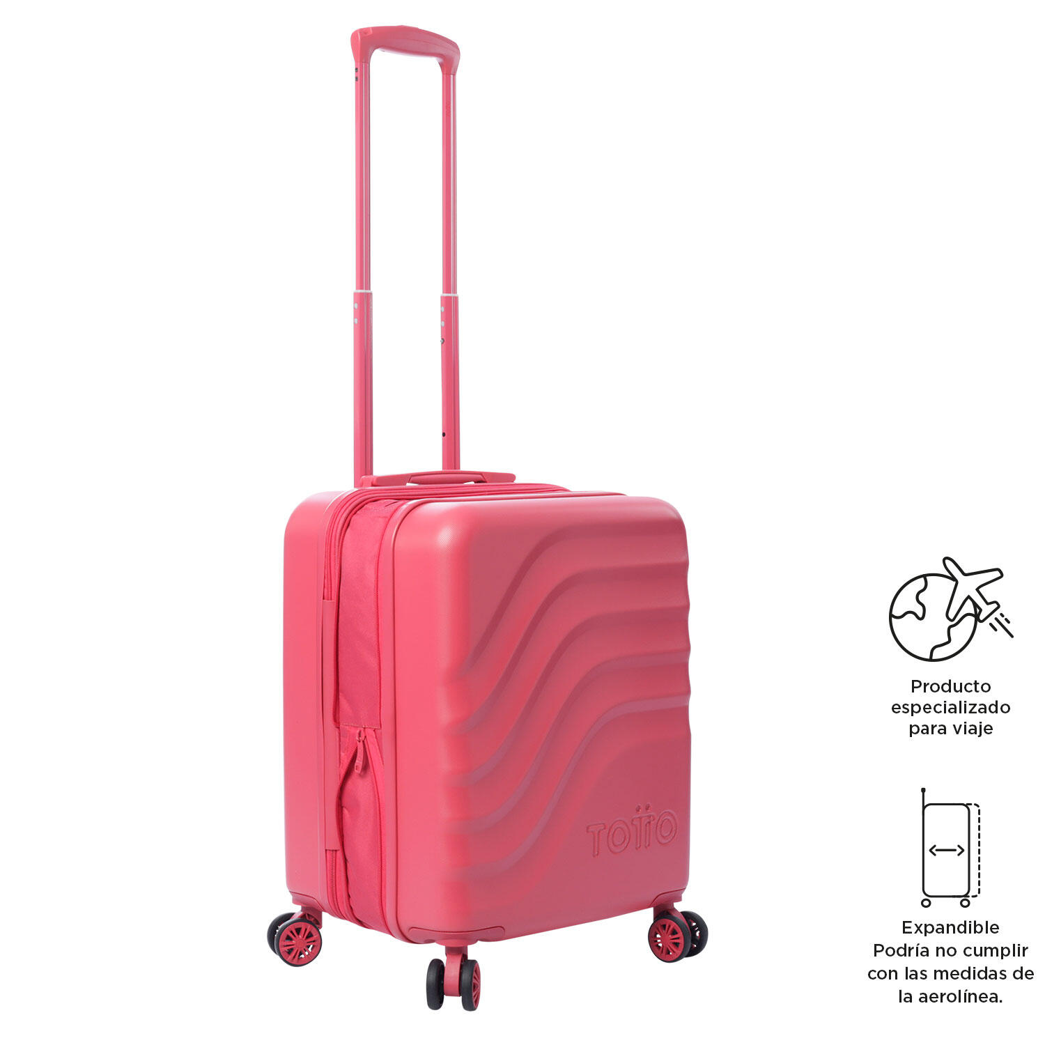 Totto Maleta de cabina Bazy+ Expandible Claret Red Policarbonato 39.5 x 54.5 x 4/5