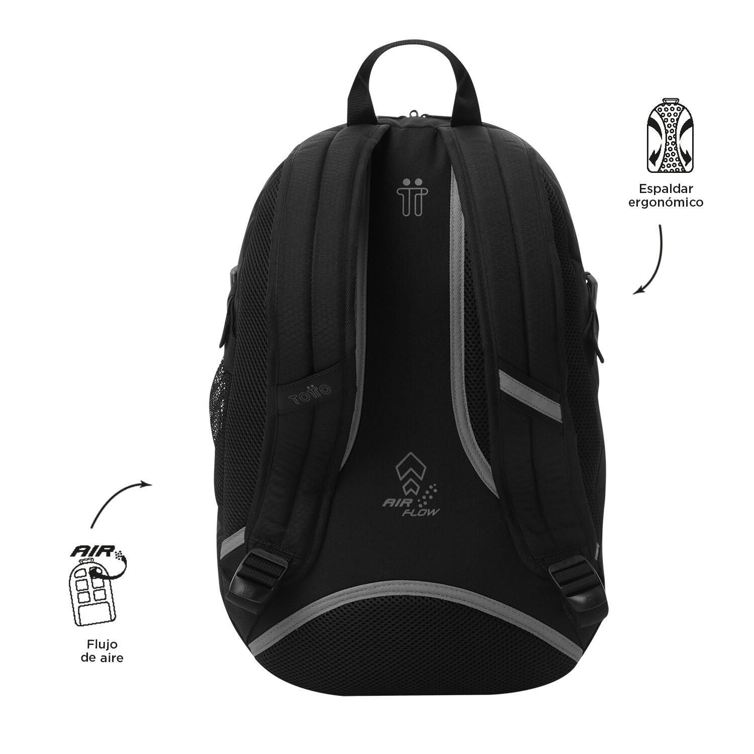 Totto Mochila urbana Deportto Negro Poliéster 29 x 47 x 15 cm 4/5
