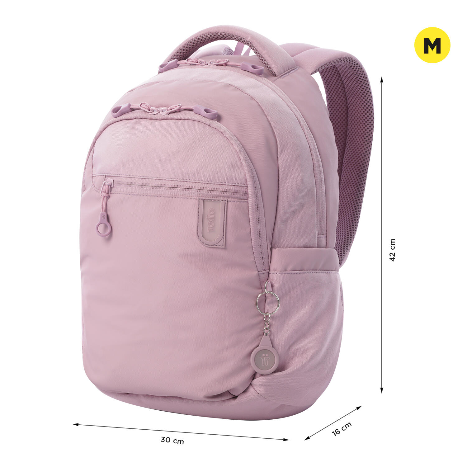 Totto Mochila urbana Steif Nara Keepsake Lilac Poliéster 30 x 42 x 16 cm 3/5