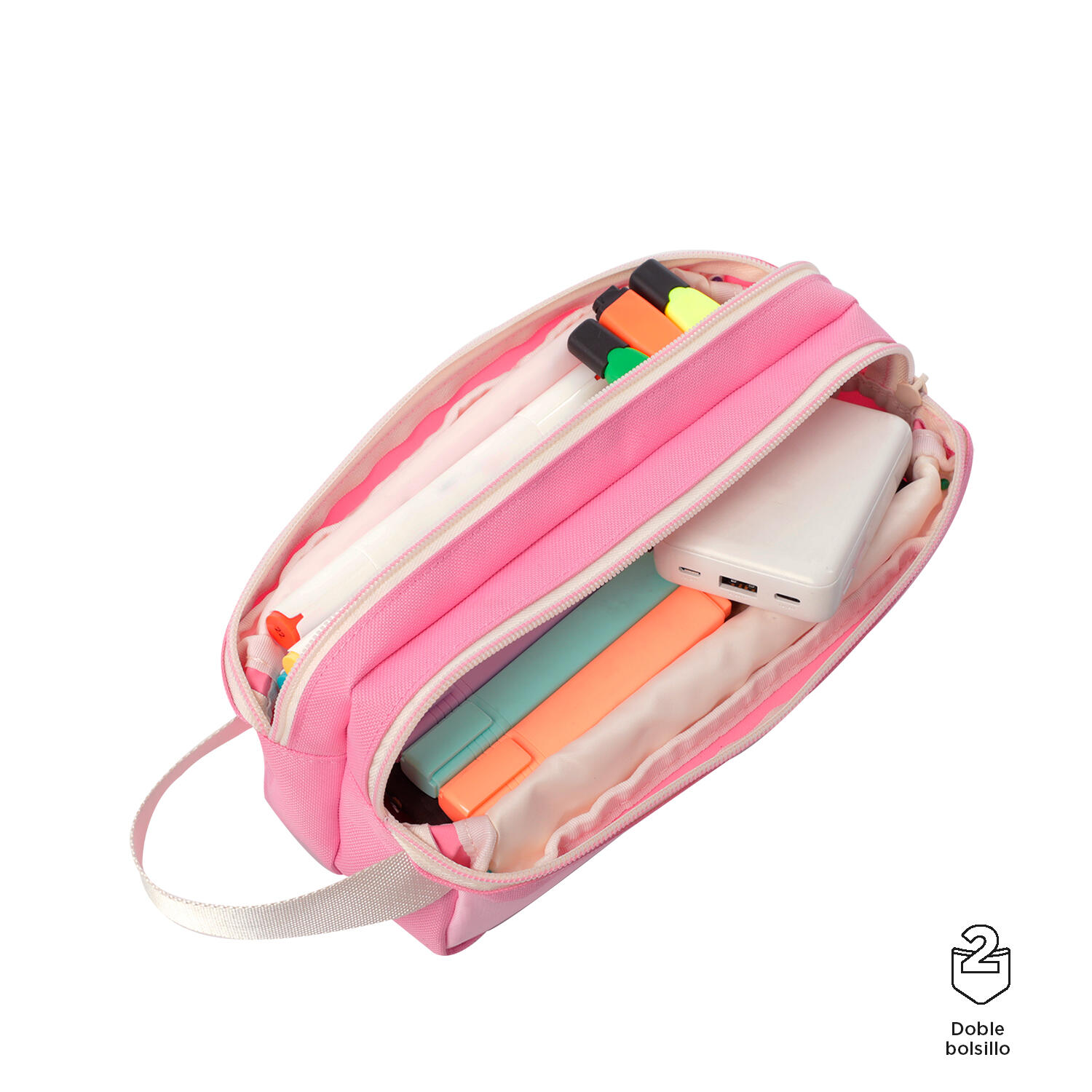Totto Estuche infantil Majestic Roseate Spoonbill Poliéster 23 x 12 x 9 cm 3/4