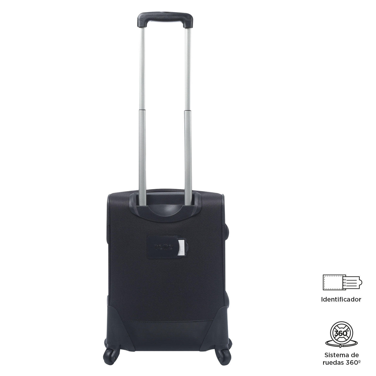 Totto Maleta de cabina Andromeda 2.0 Black Poliéster 40 x 55 x 20 cm 4/4