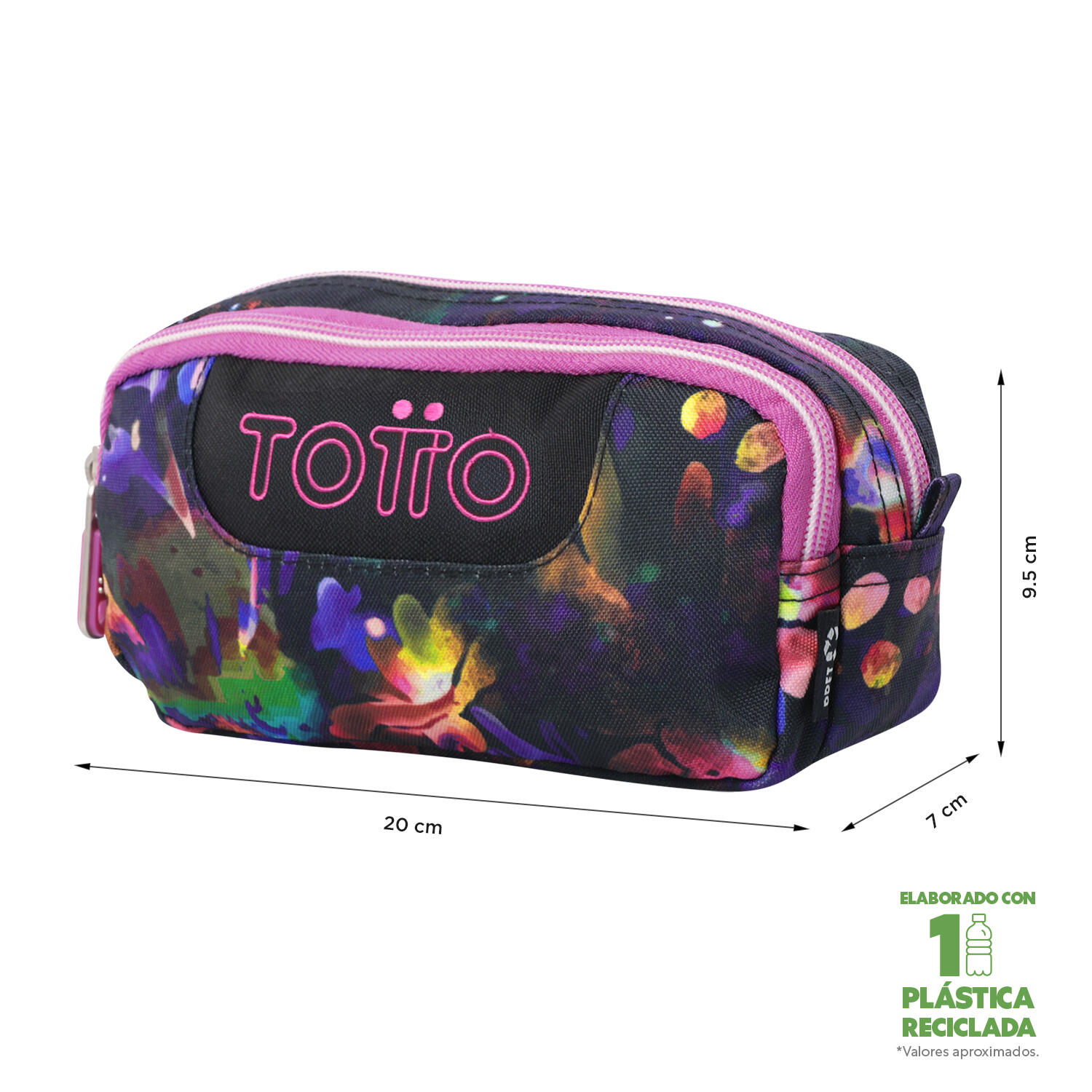 Totto Estuche escolar Sobre Flower Galaxy Poliéster reciclado 20 x 9.5 x 7 cm 2/4